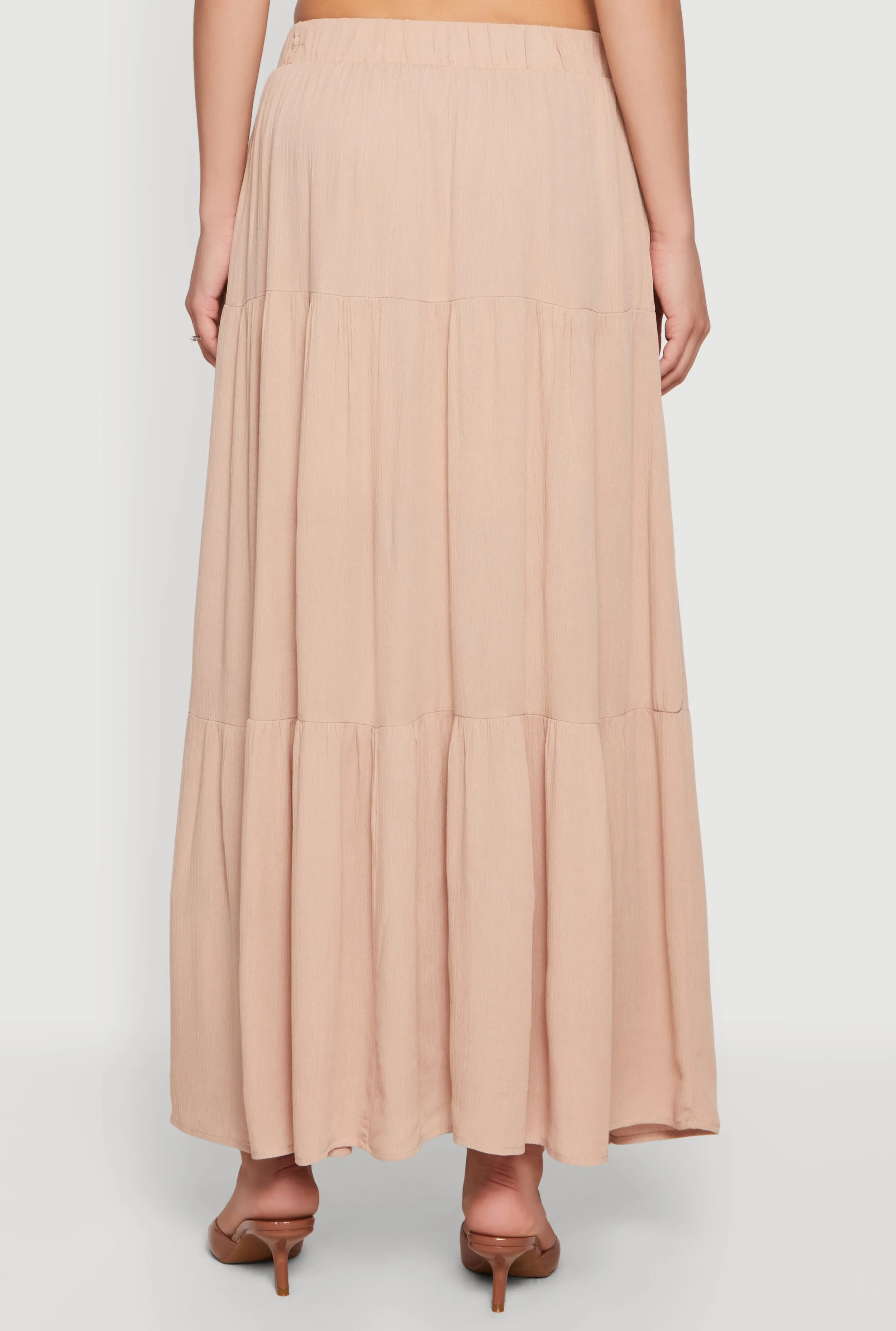 Gauze Knit Tiered Maxi Skirt sold by Rainbow product image thumbnail 5