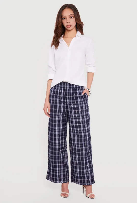 Plaid Wide Leg Pants sold by Rainbow