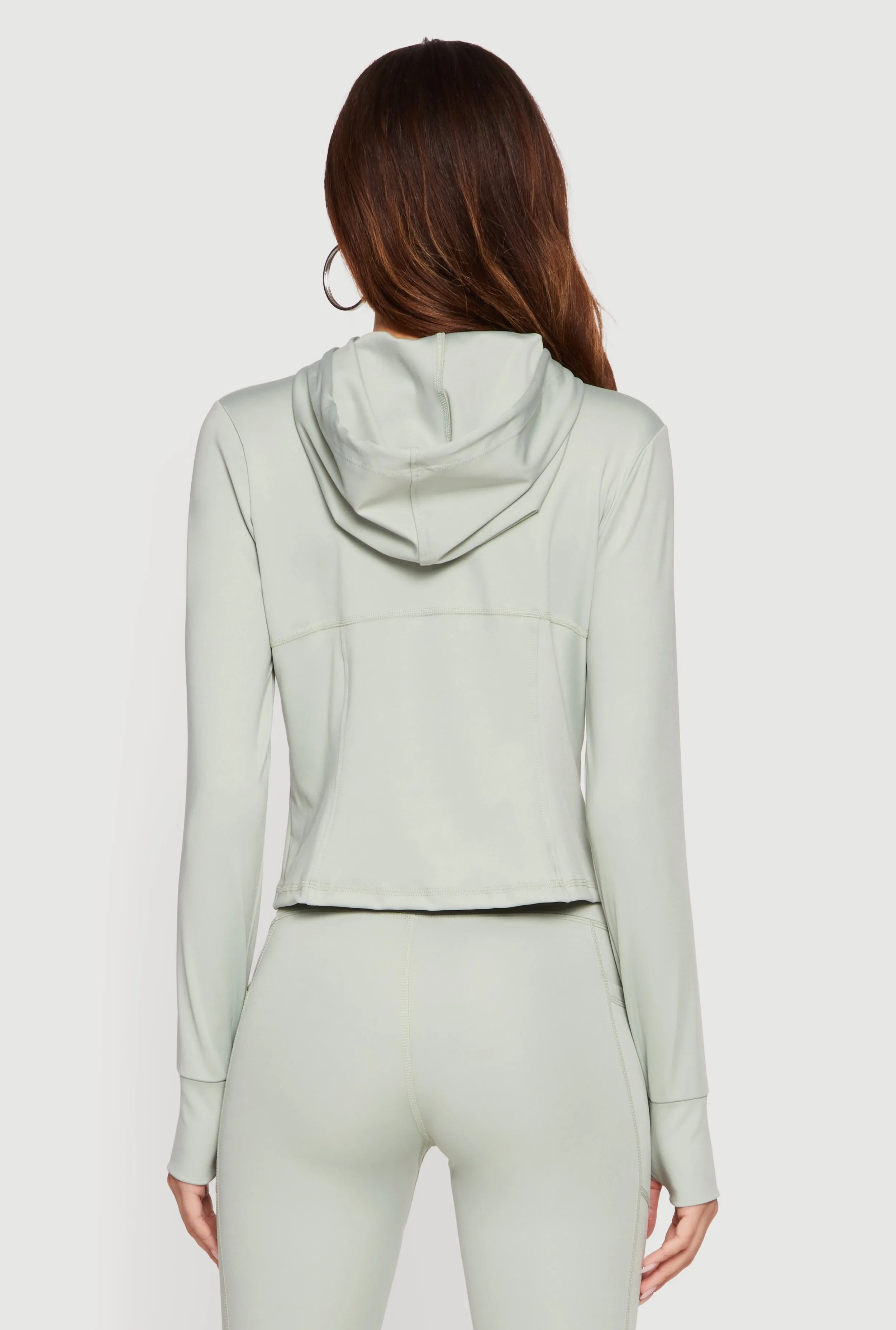 Long Sleeve Zip Front Hooded Active Jacket sold by Rainbow product image thumbnail 5