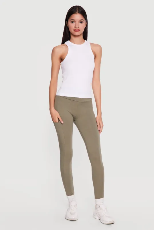 High Waisted Cell Phone Pocket Leggings made by Ambiance