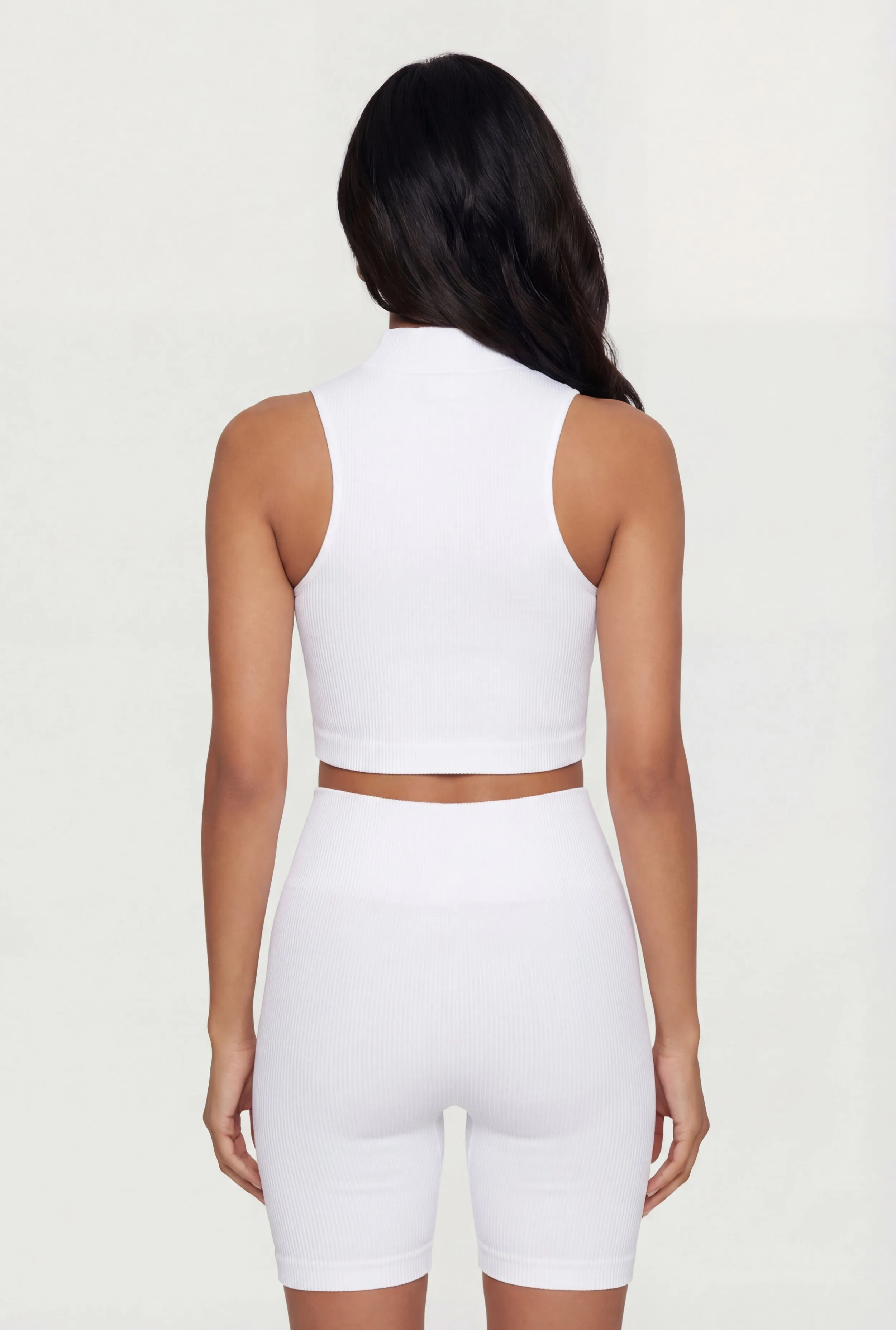 Seamless Ribbed Keyhole Front Crop Top sold by Rainbow product image thumbnail 5