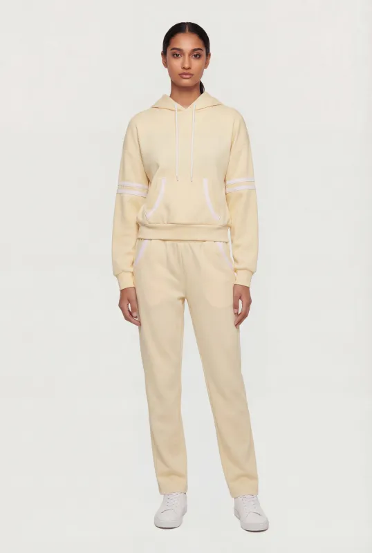 Contrast Trim Pull On Sweatpants made by Rainbow