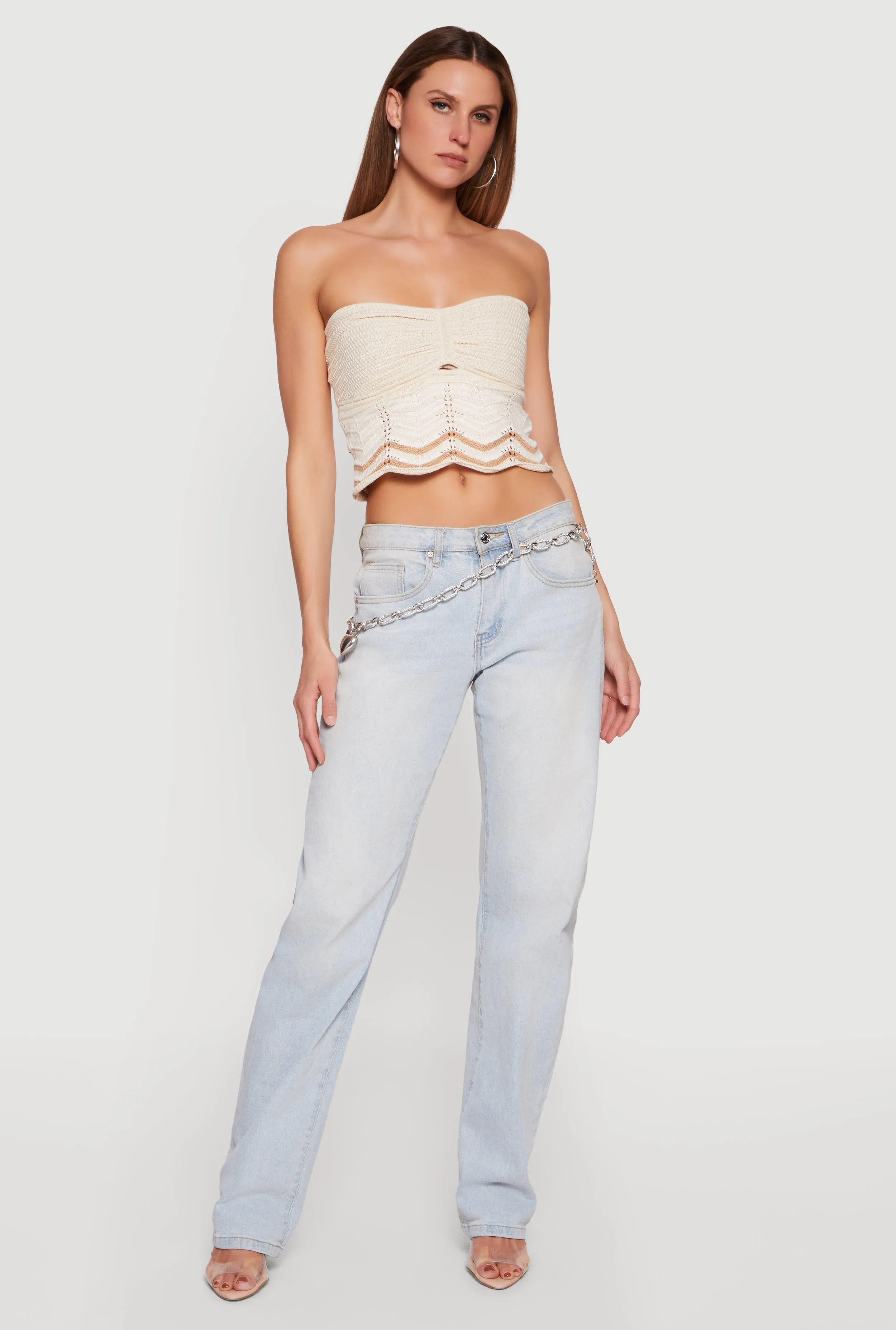 Chevron Knitted Tube Top sold by Rainbow