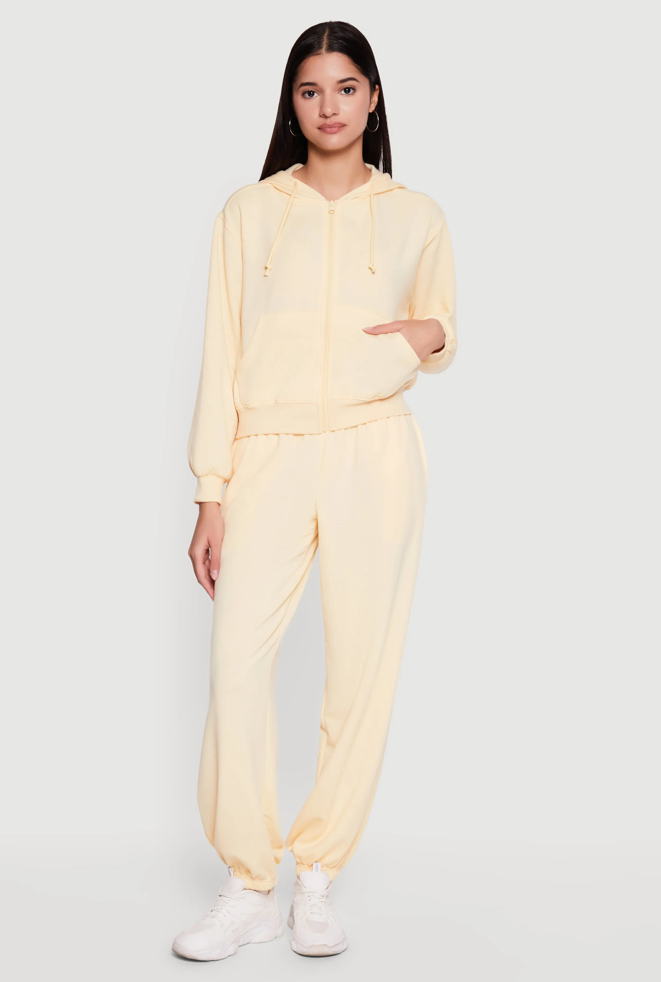 Almost Famous Zip Front Long Sleeve Hoodie sold by Rainbow product image thumbnail 2