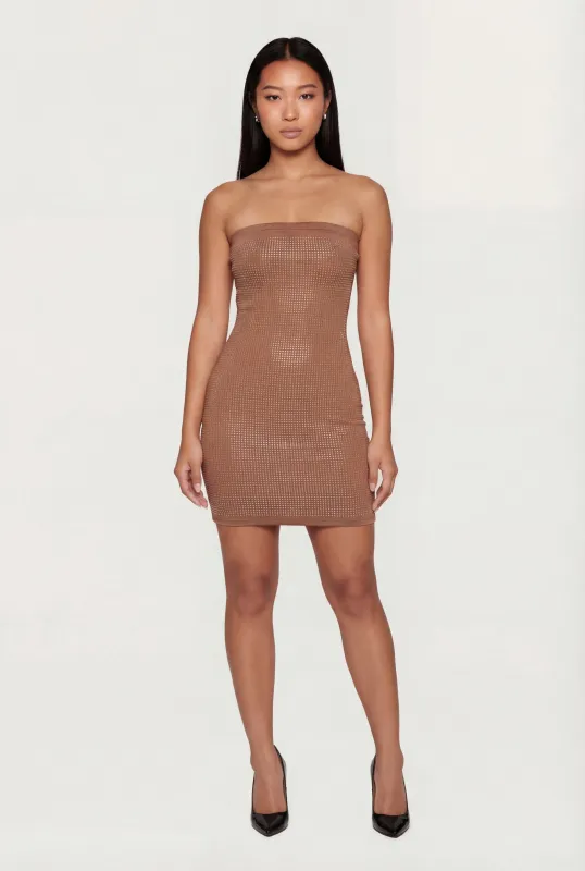 Rhinestone Mini Tube Dress made by Daisy