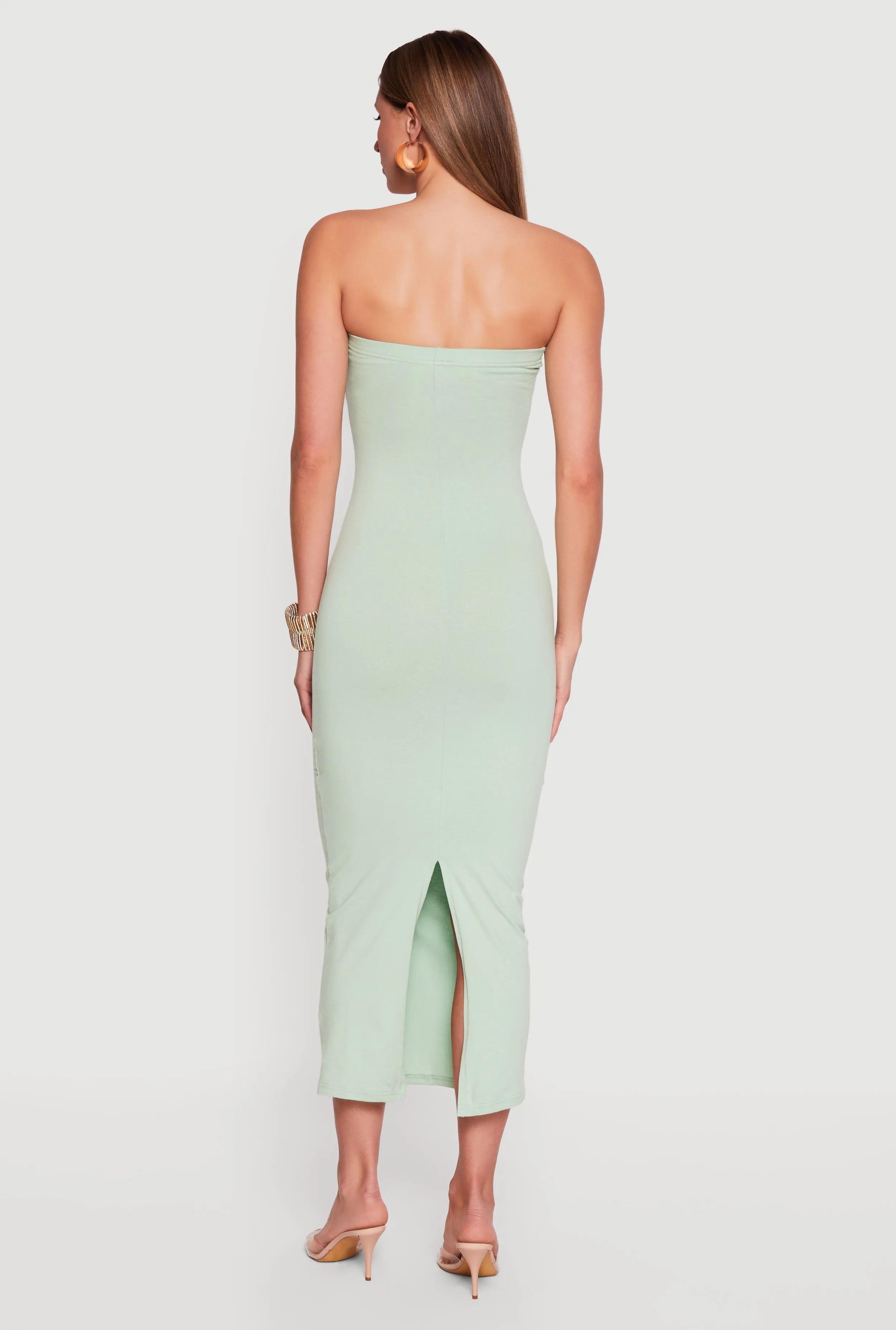 Back Slit Tube Midi Dress sold by Rainbow product image thumbnail 3