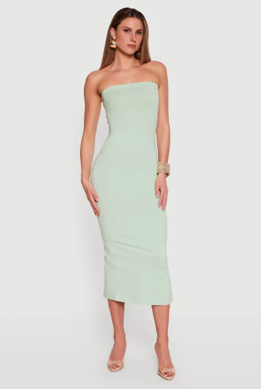 Back Slit Tube Midi Dress made by Daisy