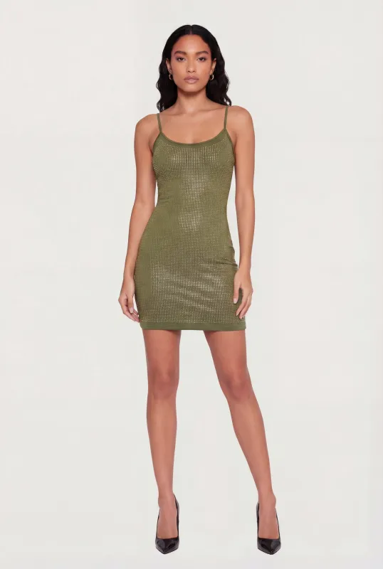 Rhinestone Cami Mini Dress sold by Rainbow