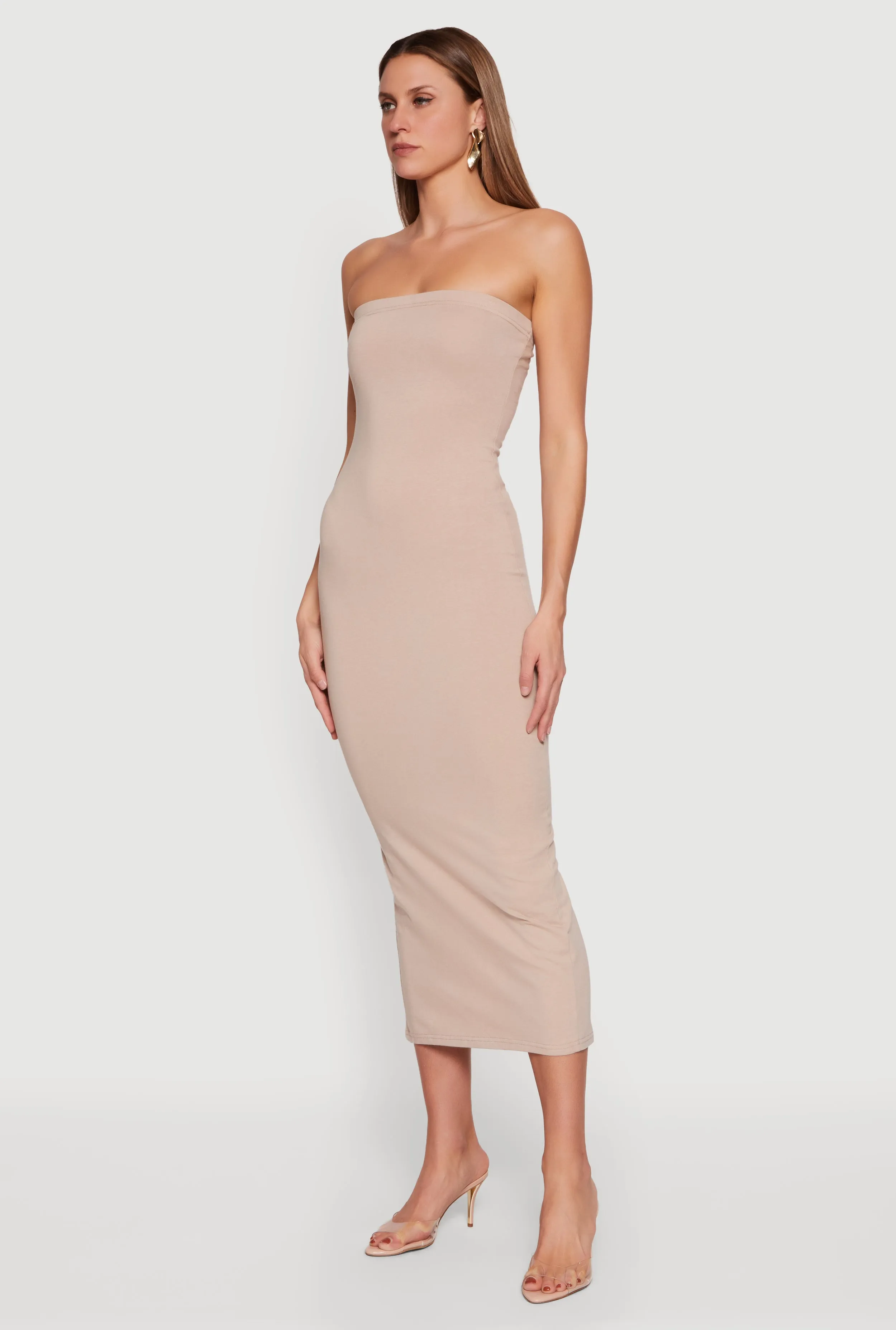 Back Slit Tube Midi Dress sold by Rainbow product image thumbnail 2