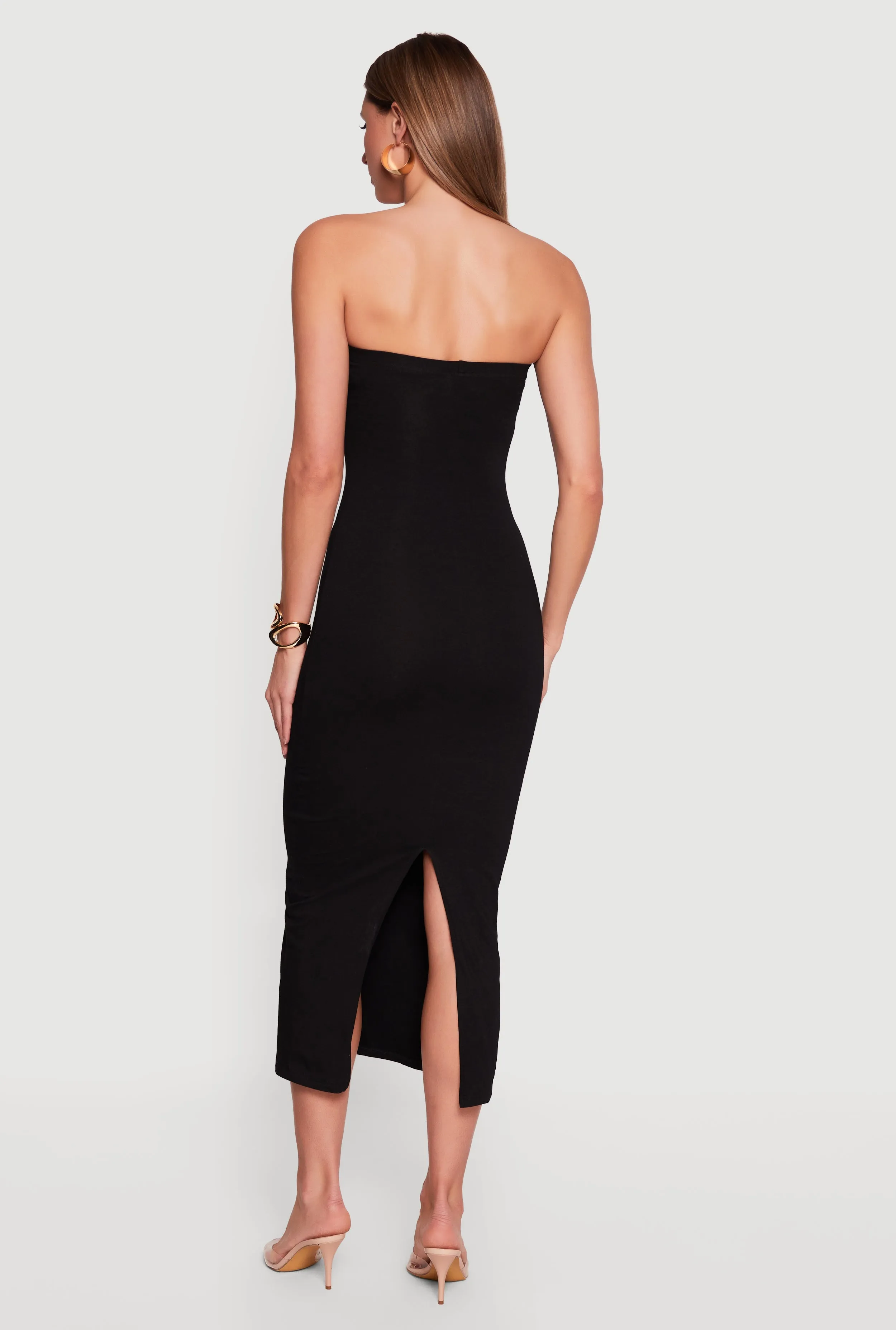 Back Slit Tube Midi Dress sold by Rainbow product image thumbnail 3