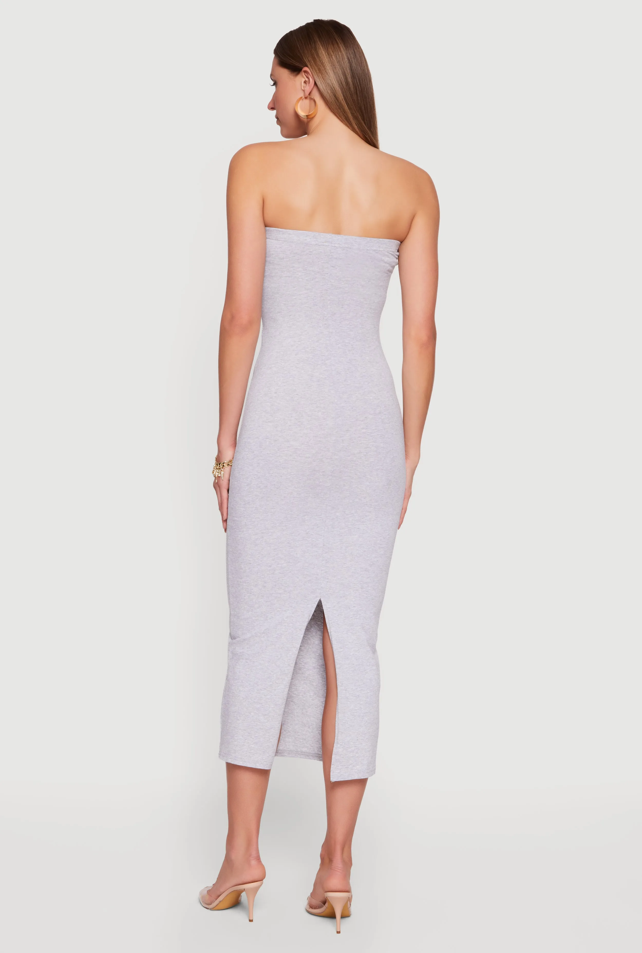 Back Slit Tube Midi Dress sold by Rainbow product image thumbnail 3