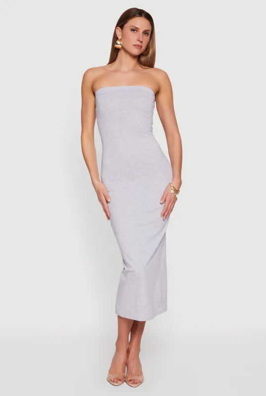 Back Slit Tube Midi Dress made by Daisy