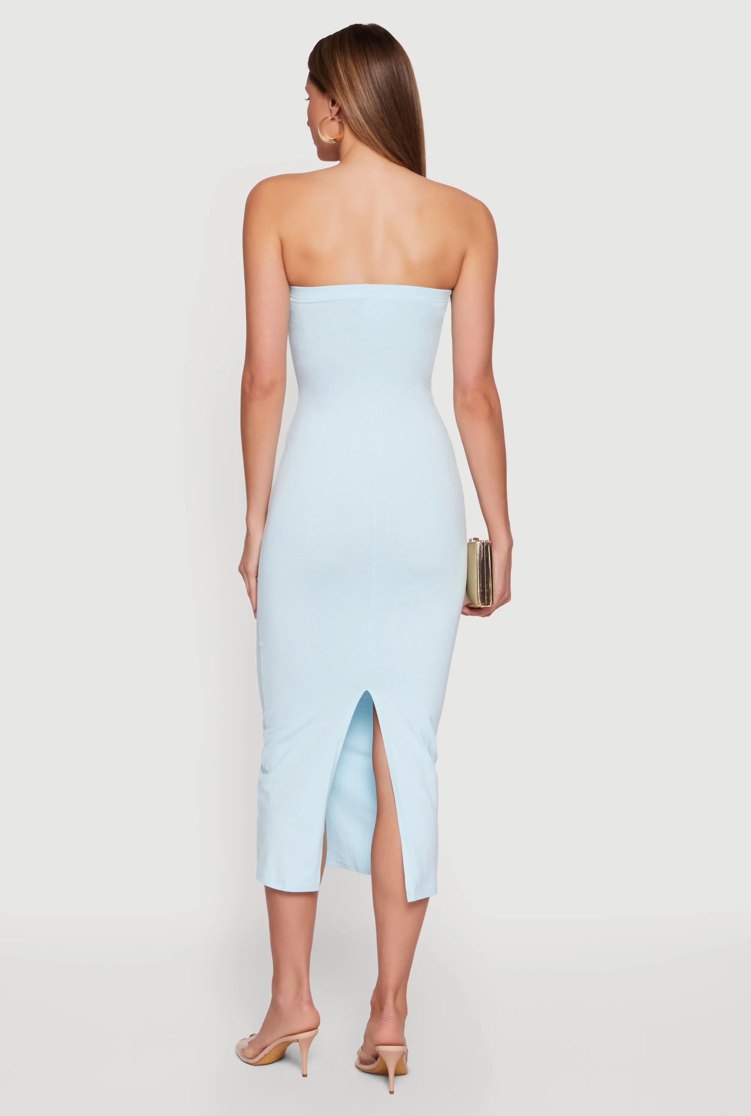 Back Slit Tube Midi Dress sold by Rainbow product image thumbnail 3