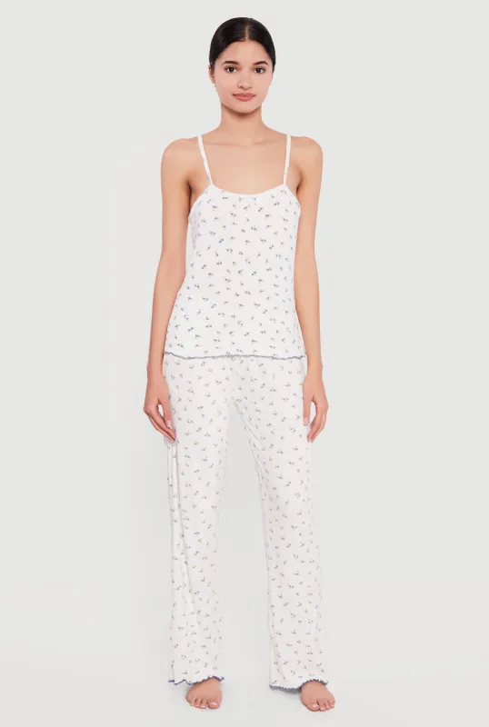 Ditsy Floral Pajama Cami and Pants Set sold by Rainbow