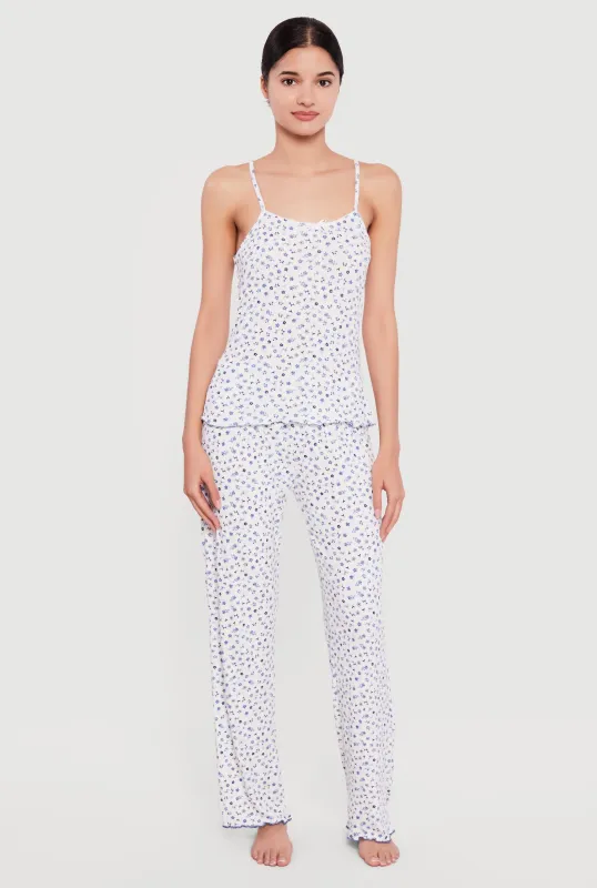 Ditsy Floral Pajama Cami and Pants Set sold by Rainbow