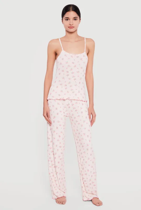 Ditsy Floral Pajama Cami and Pants Set sold by Rainbow