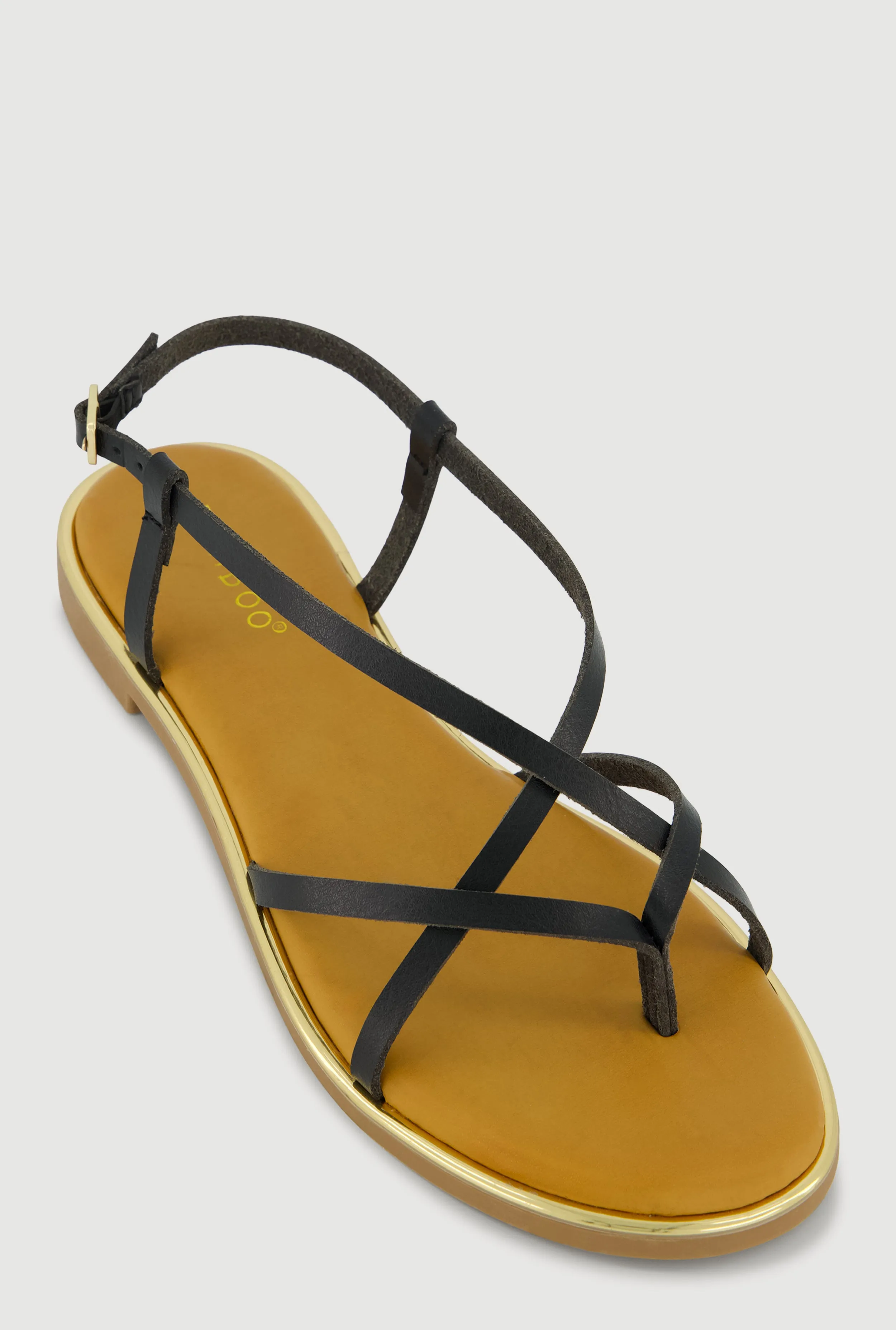 Faux Leather Strappy Toe Loop Sandals sold by Rainbow product image thumbnail 2