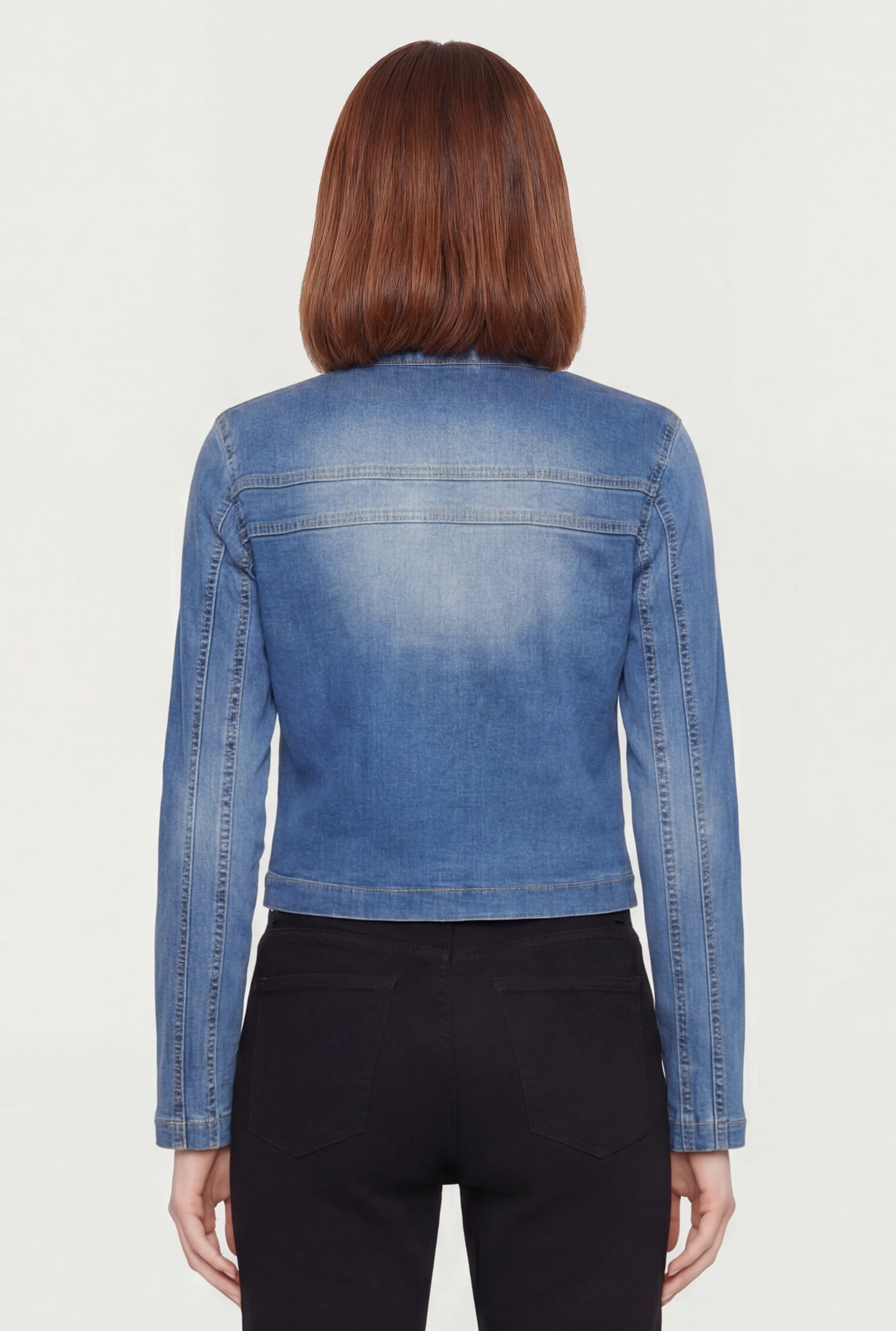Denim Zip Front Moto Jacket sold by Rainbow product image thumbnail 5
