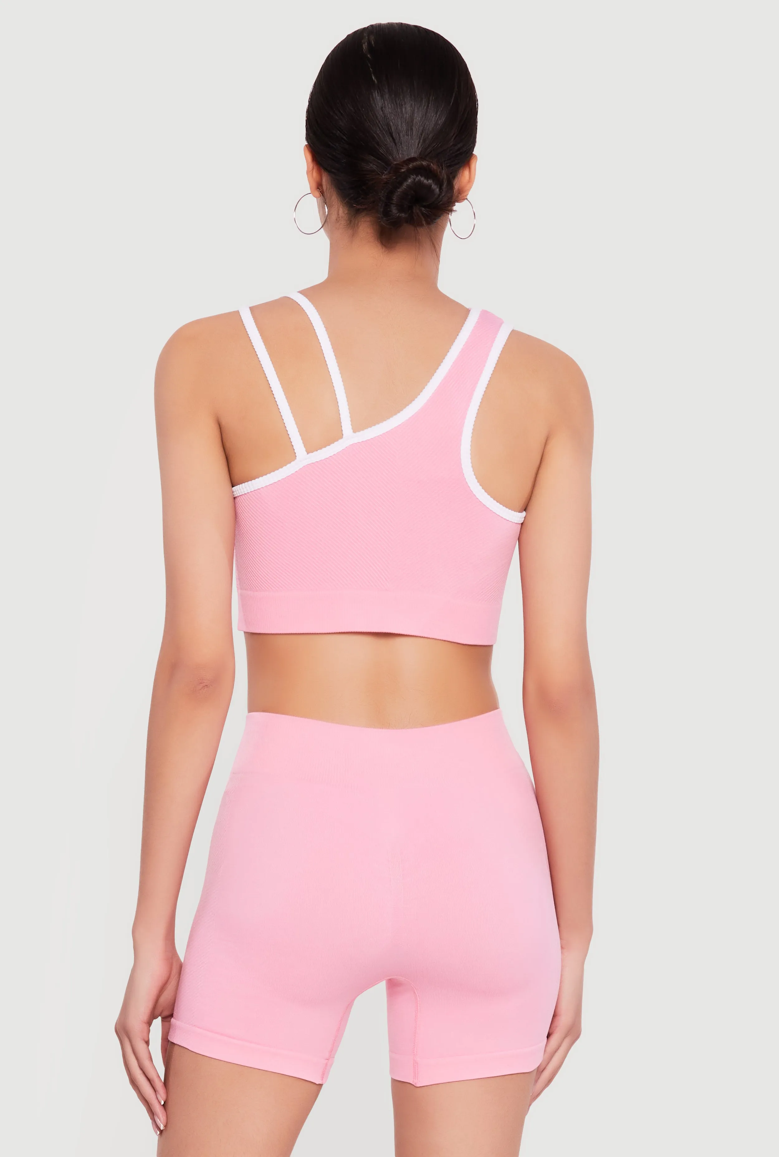 Seamless Asymmetrical Cutout Crop Top sold by Rainbow product image thumbnail 5