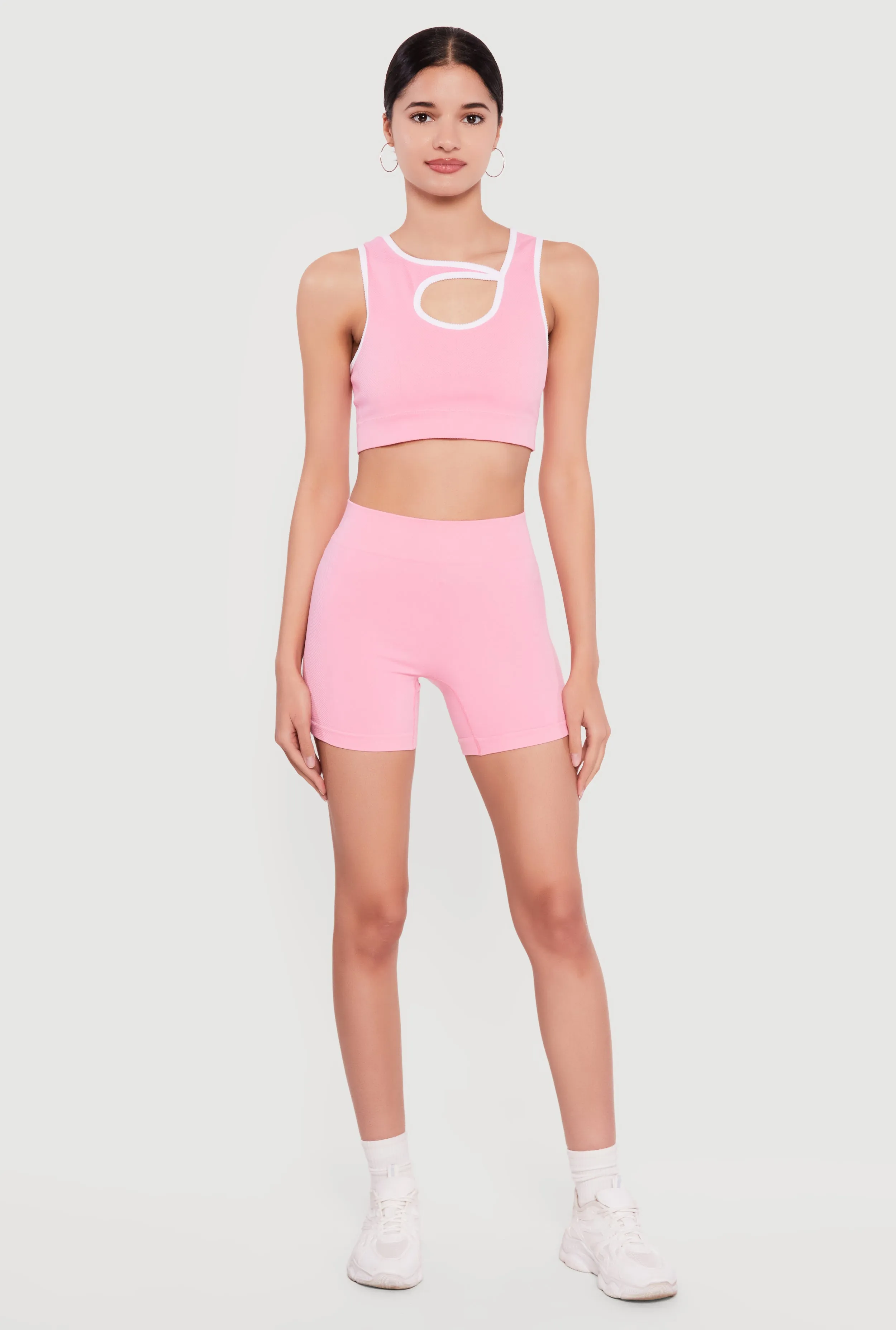 Seamless Asymmetrical Cutout Crop Top sold by Rainbow product image thumbnail 2