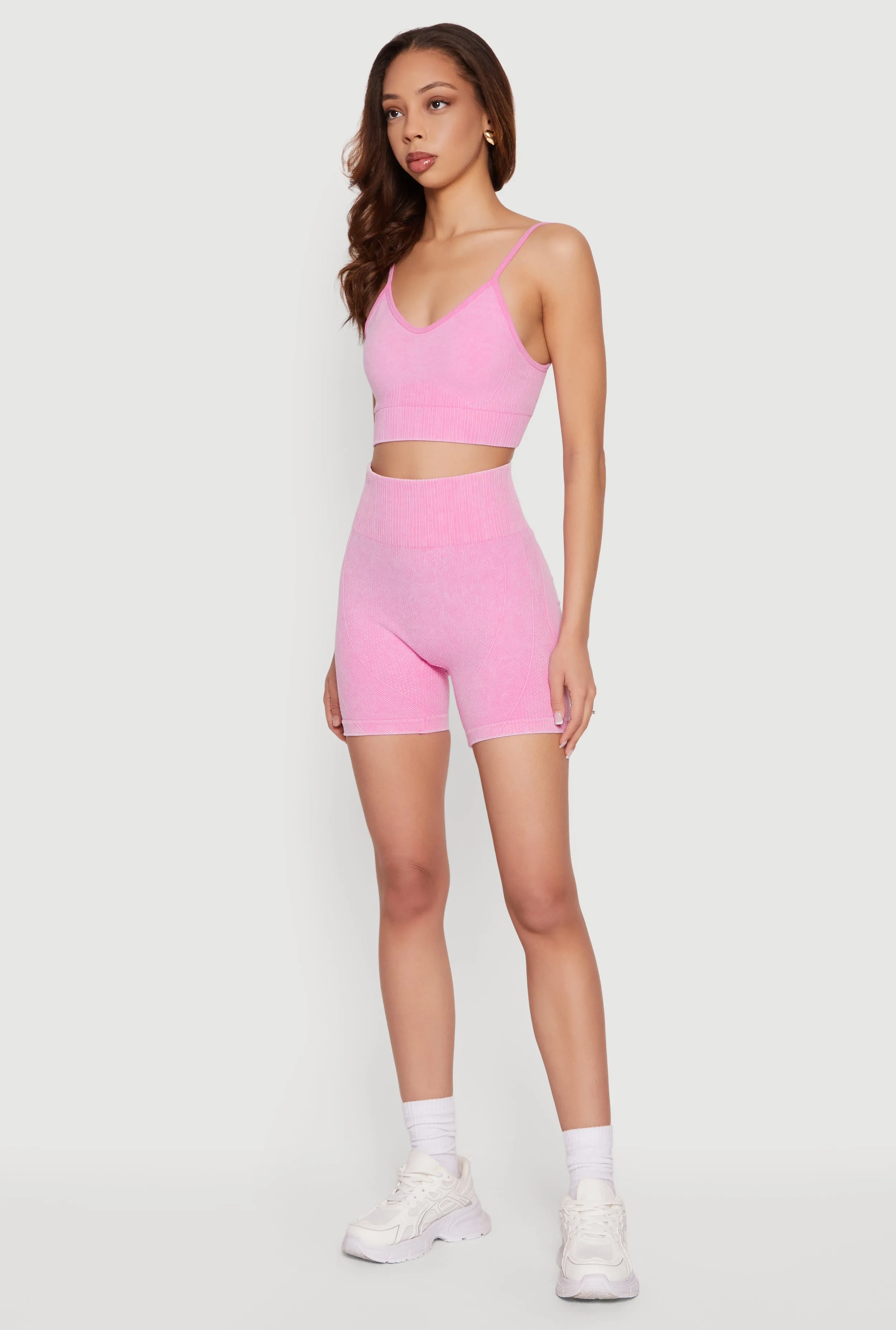 Seamless Compression Rib Biker Shorts sold by Rainbow product image thumbnail 2