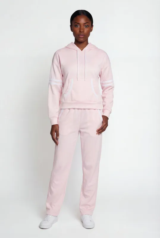 Contrast Trim Pull On Sweatpants made by Rainbow