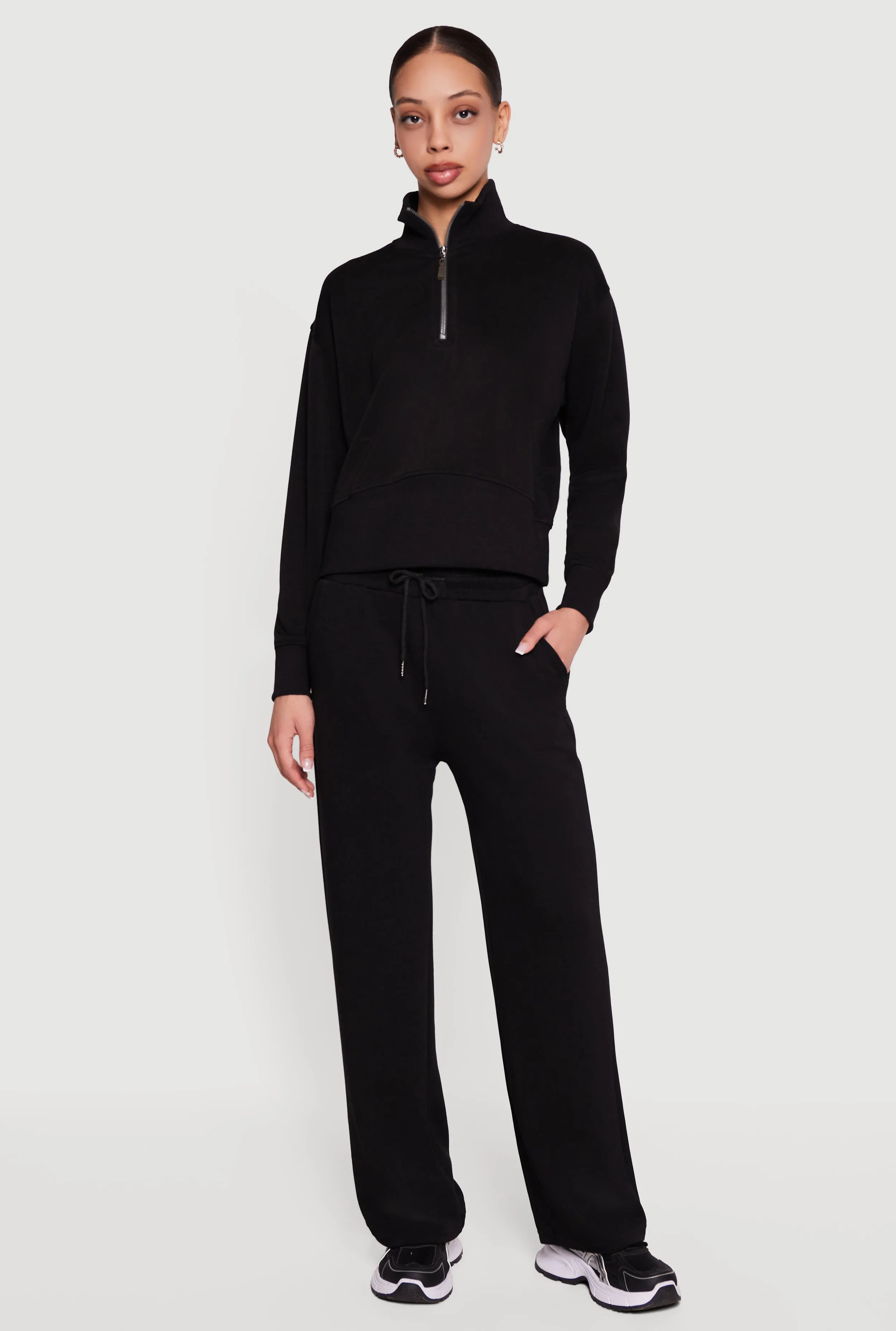 Drawstring Waist Straight Leg Pants sold by Rainbow