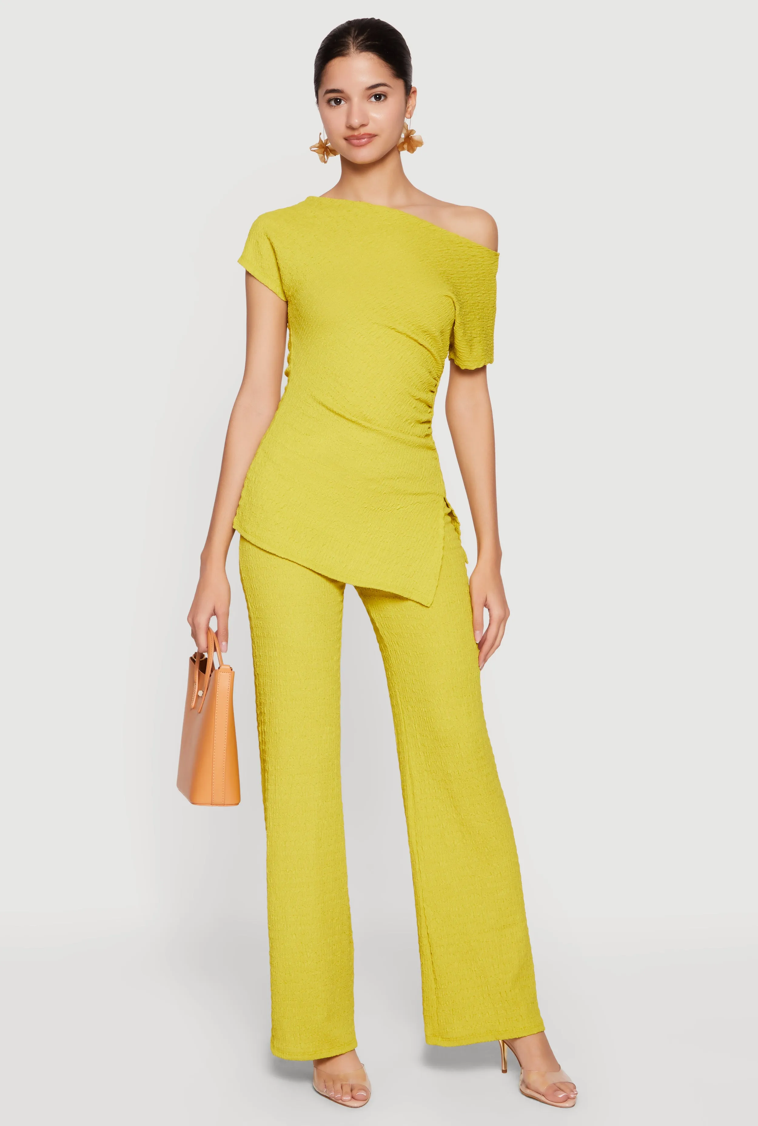 Textured Knit Pull On Pants sold by Rainbow