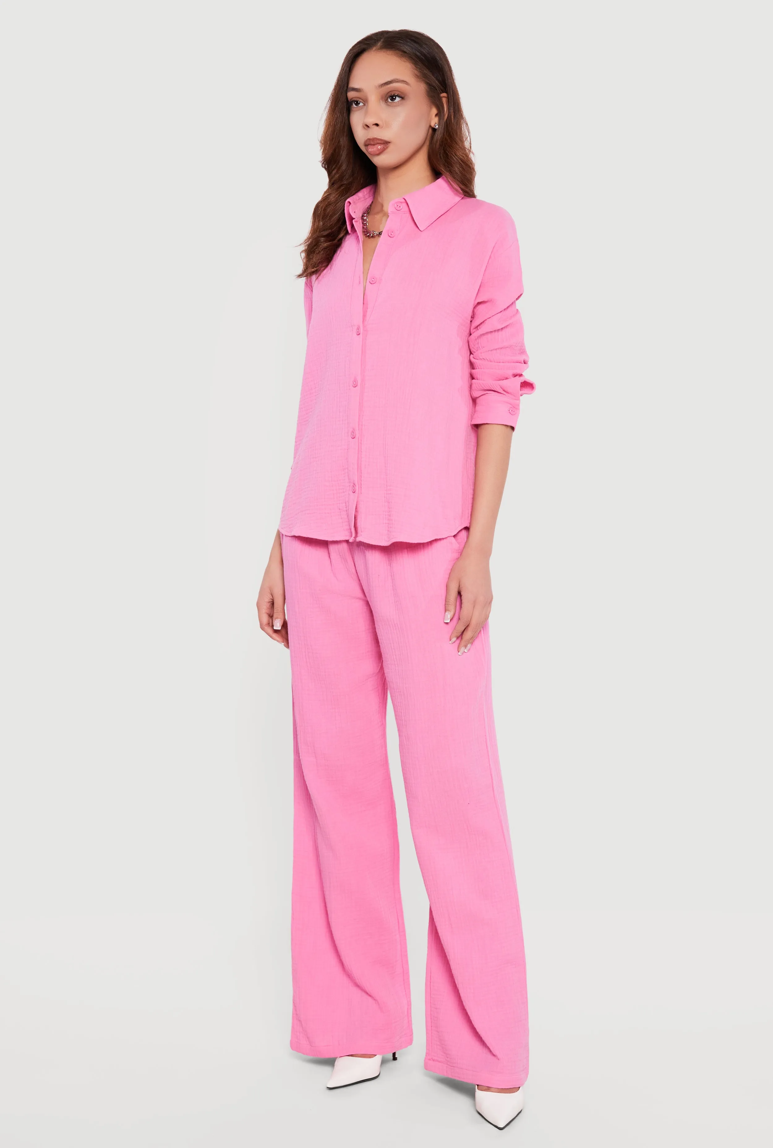 Tie Back Collared Button Front Blouse sold by Rainbow product image thumbnail 3