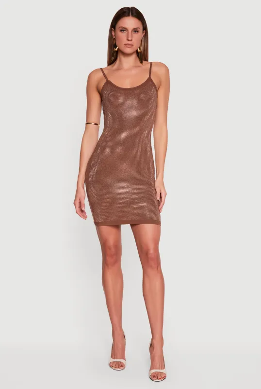 Rhinestone Cami Mini Dress sold by Rainbow