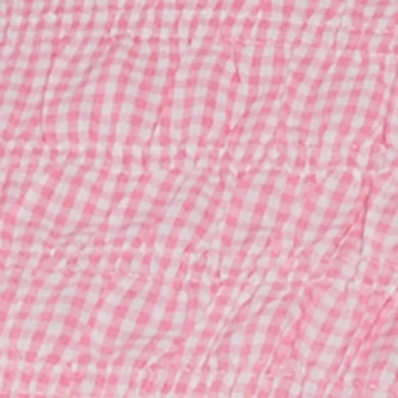 Plus Size Gingham Puff Sleeve Smocked Midi Dress sold by Rainbow product image thumbnail 4