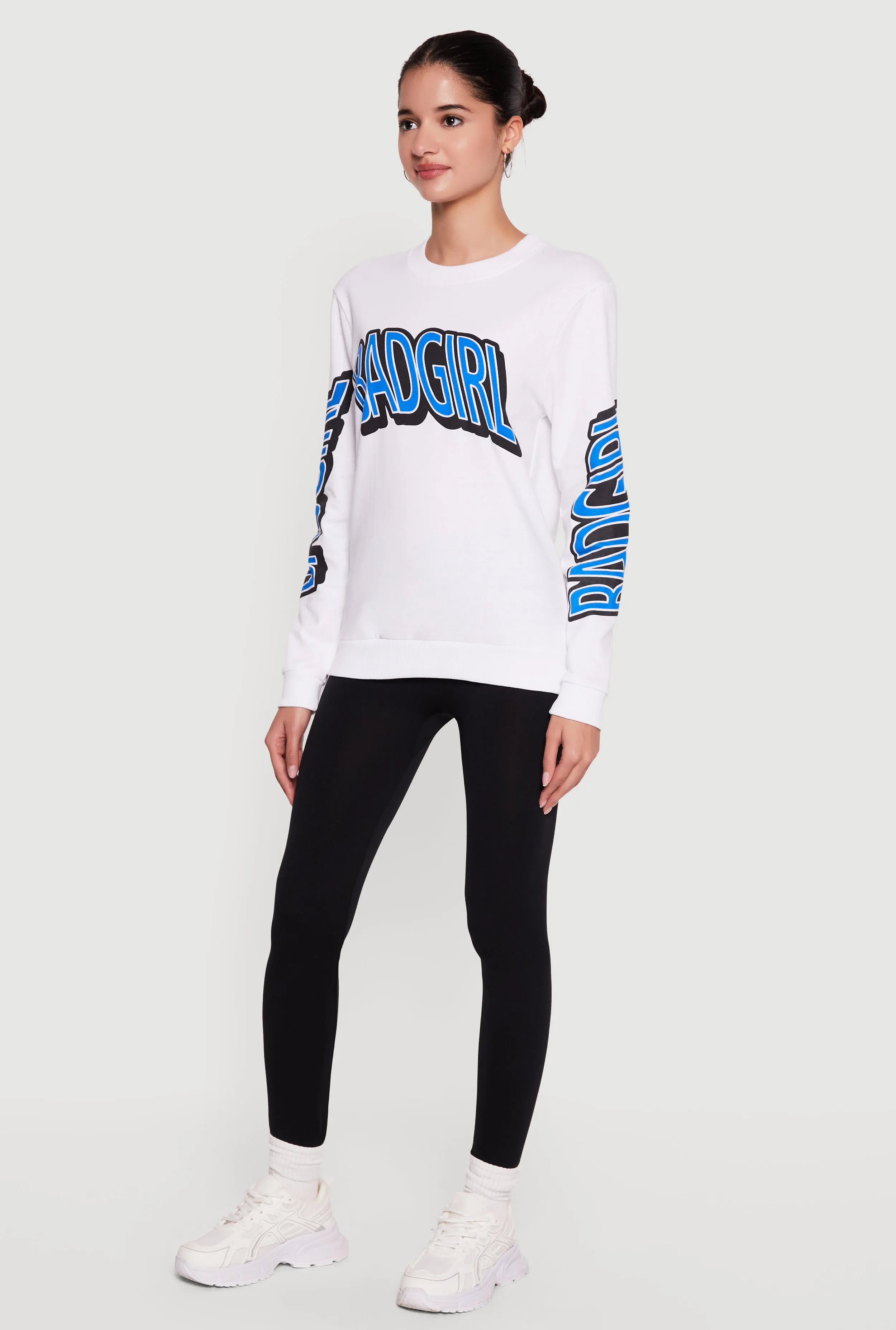 Badgirl Graphic Long Sleeve Crew Neck Sweatshirt sold by Rainbow product image thumbnail 3