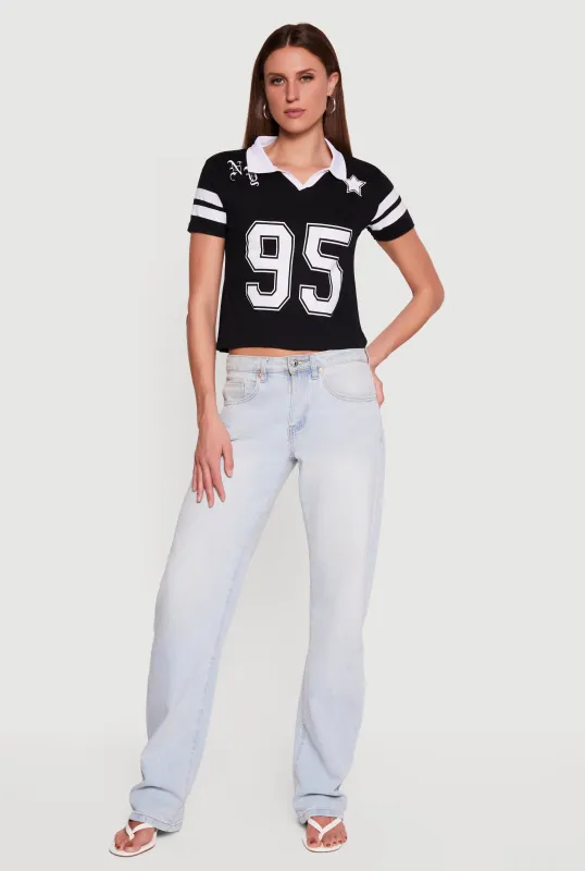 NY 95 Graphic Polo Tee made by Rainbow