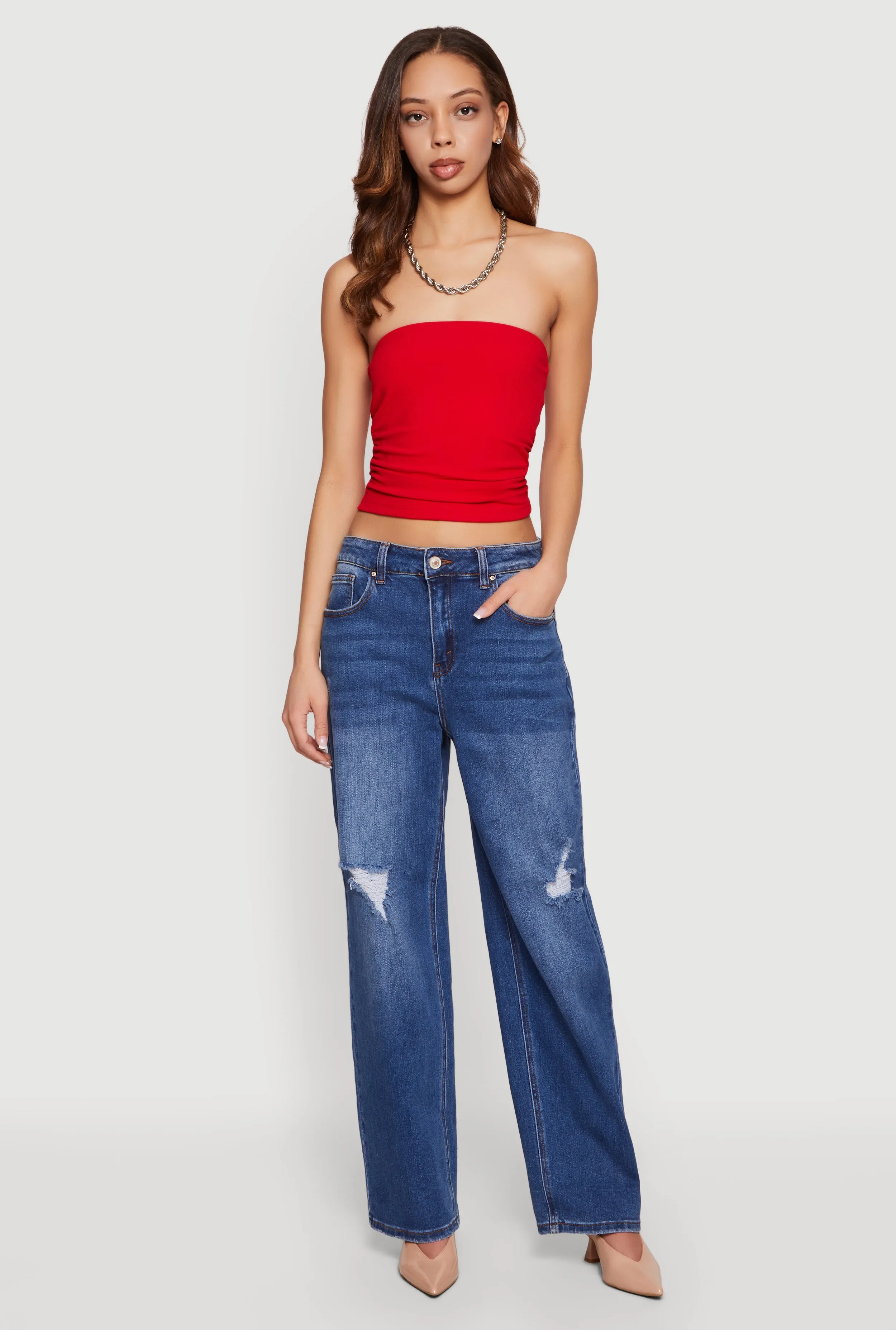 Tube Top with Ruching sold by Rainbow