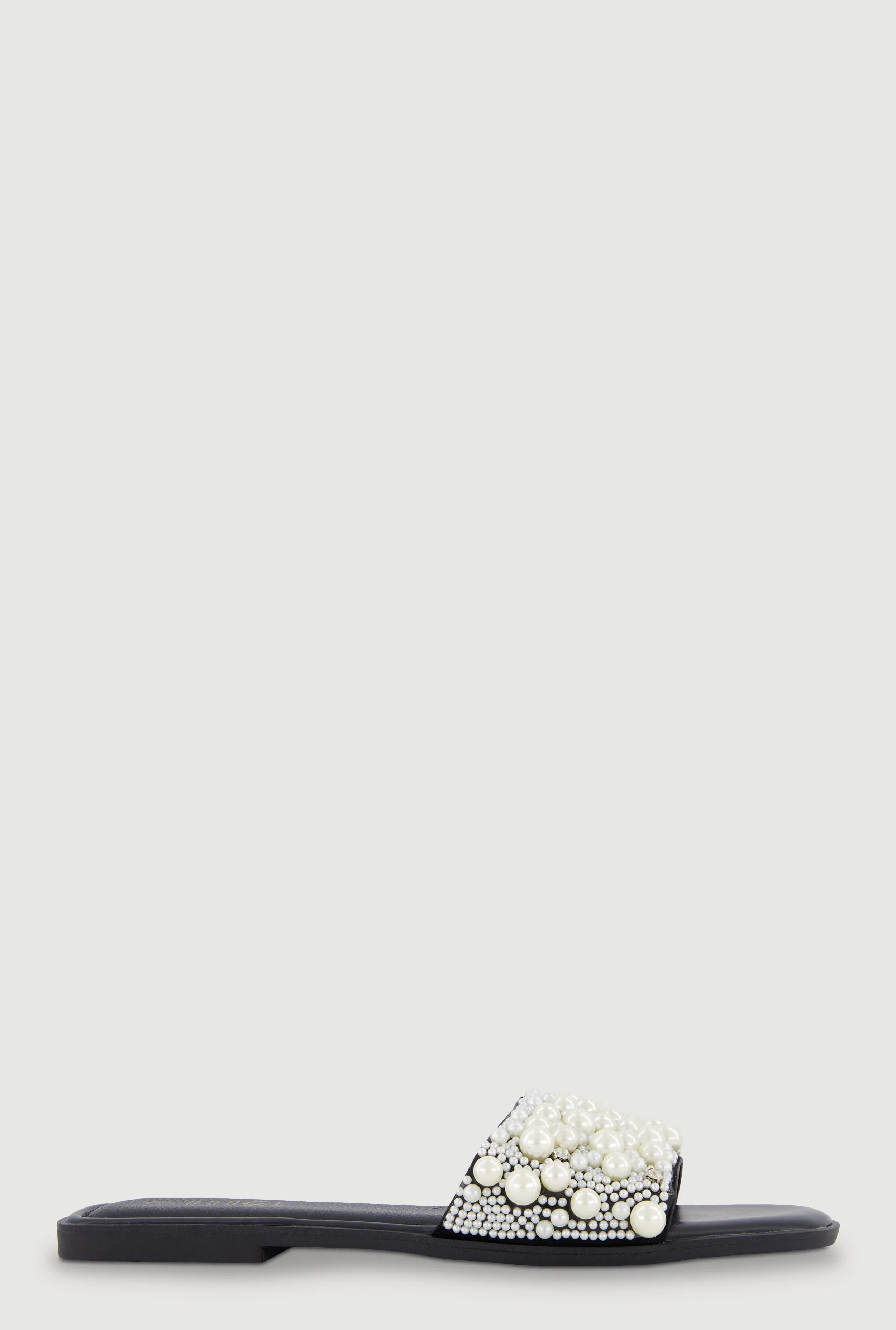 Faux Pearl Rhinestone Studded Slide Sandals sold by Rainbow product image thumbnail 2