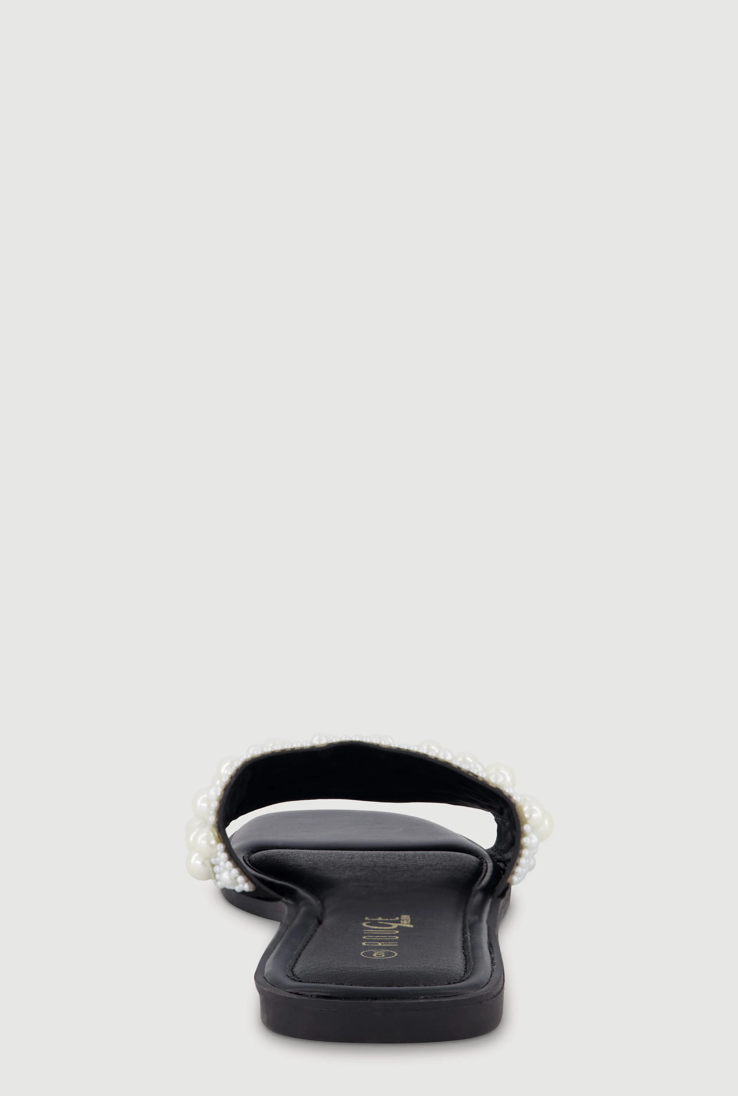 Faux Pearl Rhinestone Studded Slide Sandals sold by Rainbow product image thumbnail 3