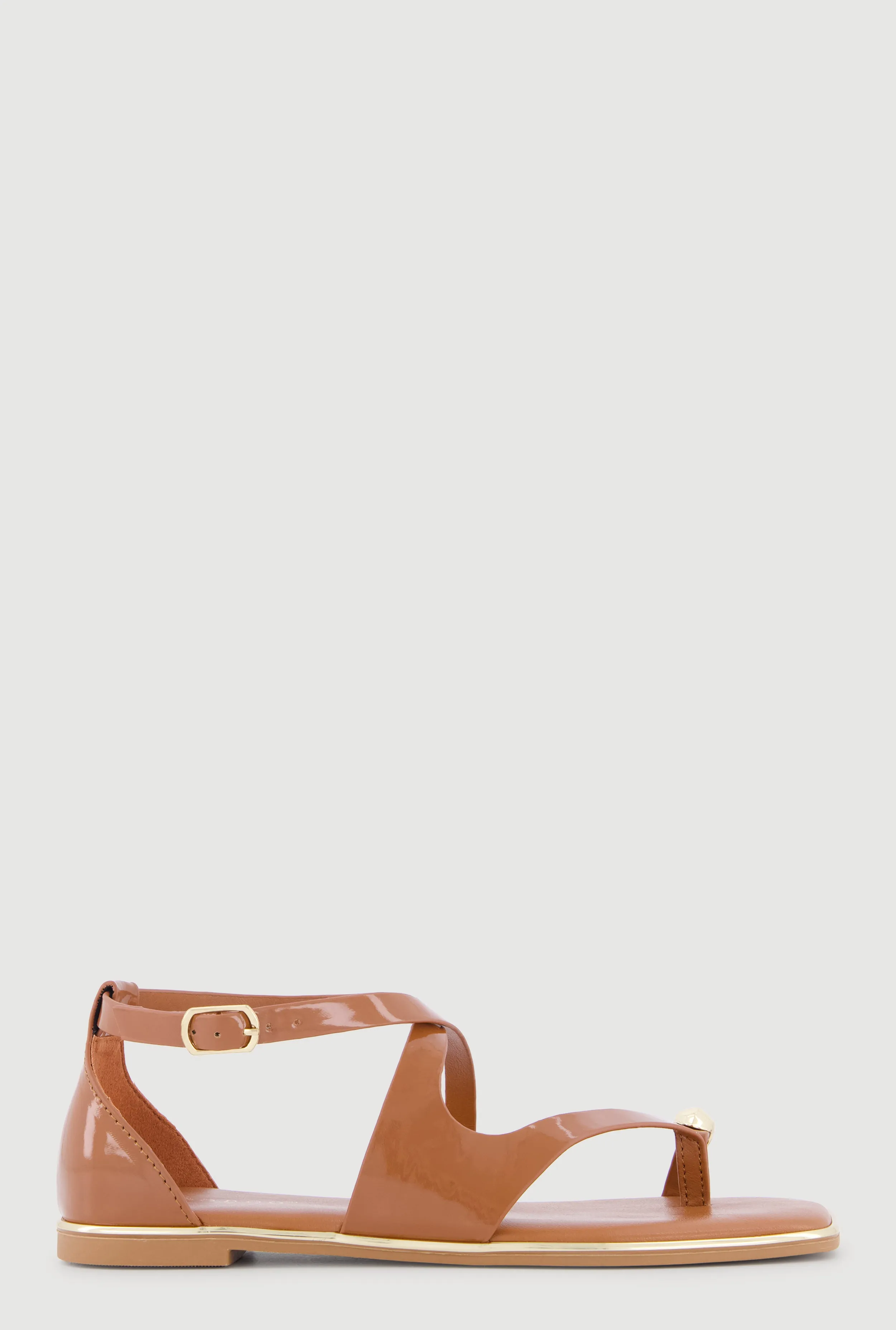 Metallic Detail Faux Leather Open Toe Sandals sold by Rainbow product image thumbnail 2