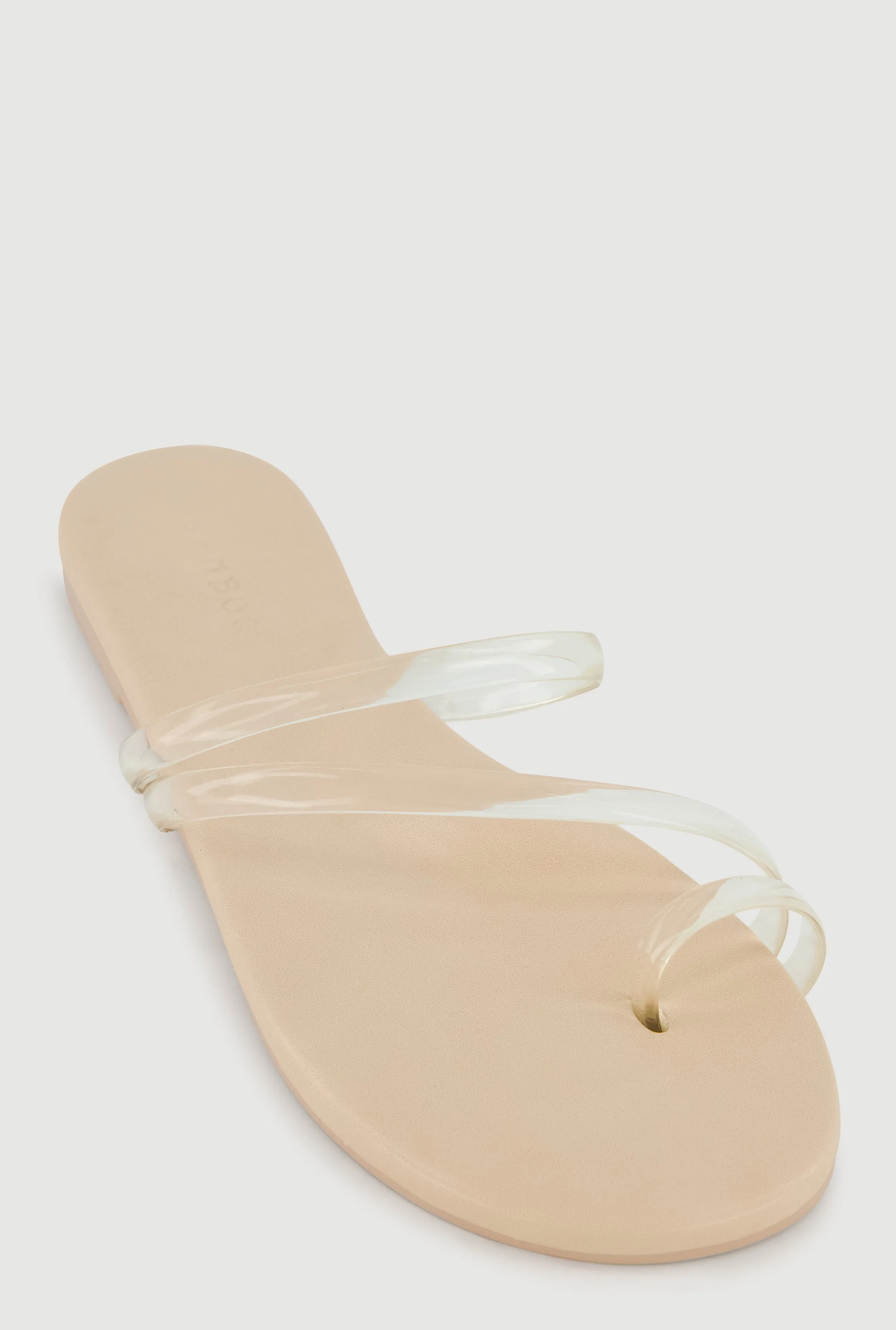 Jelly Asymmetrical Band Toe Loop Sandals sold by Rainbow