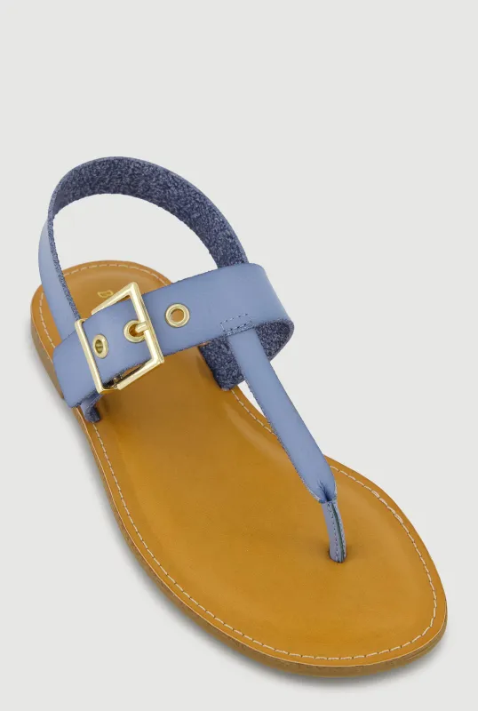 Buckle T Strap Sandals sold by Rainbow