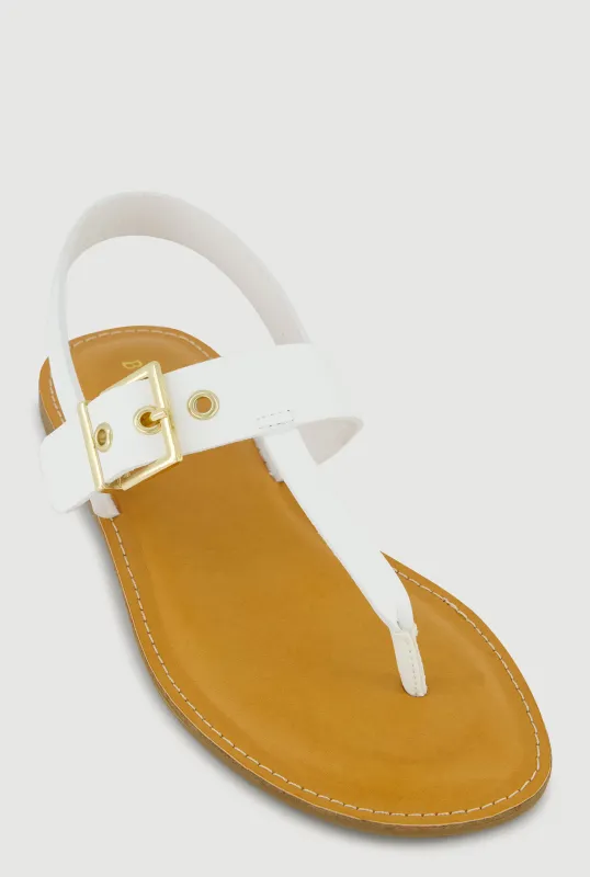 Buckle T Strap Sandals sold by Rainbow