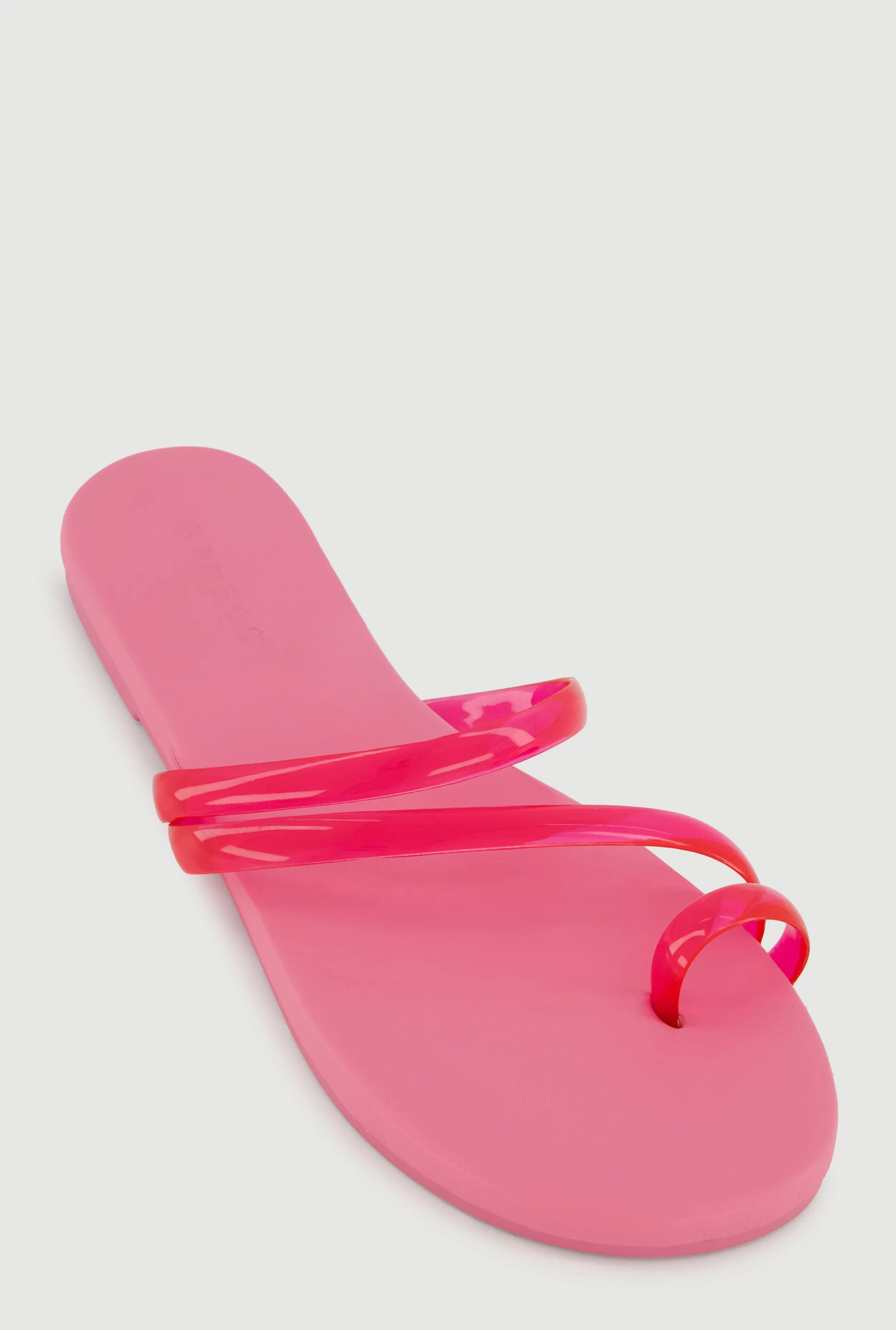 Jelly Asymmetrical Band Toe Loop Sandals sold by Rainbow