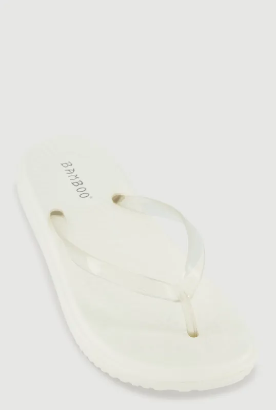 Jelly Strap Flip Flops made by Rainbow