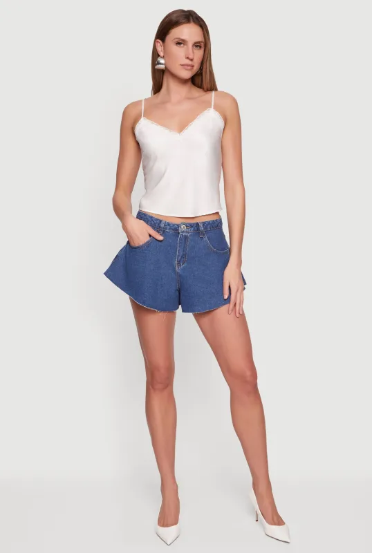 Almost Famous Denim Flared Cutoff Shorts made by Almost Famous