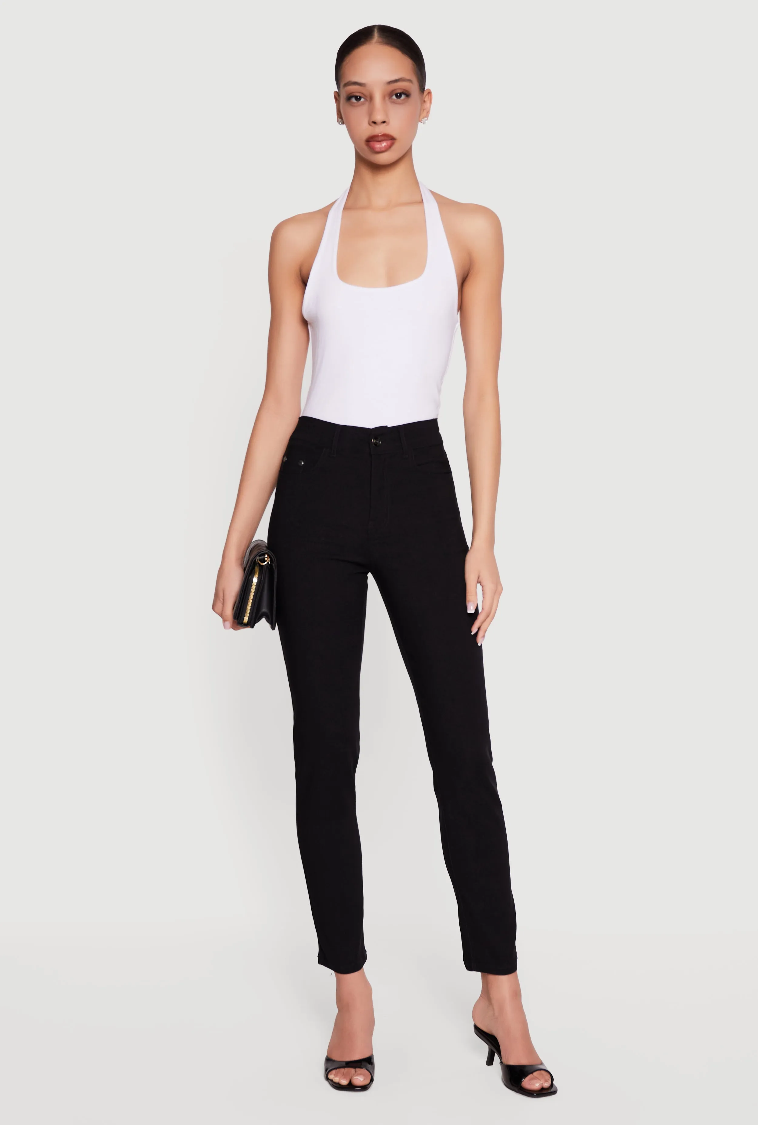 Solid Skinny Leg Pants sold by Rainbow