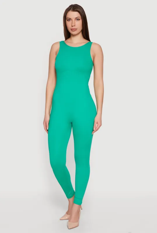 Sleeveless Open Back Catsuit made by Rainbow