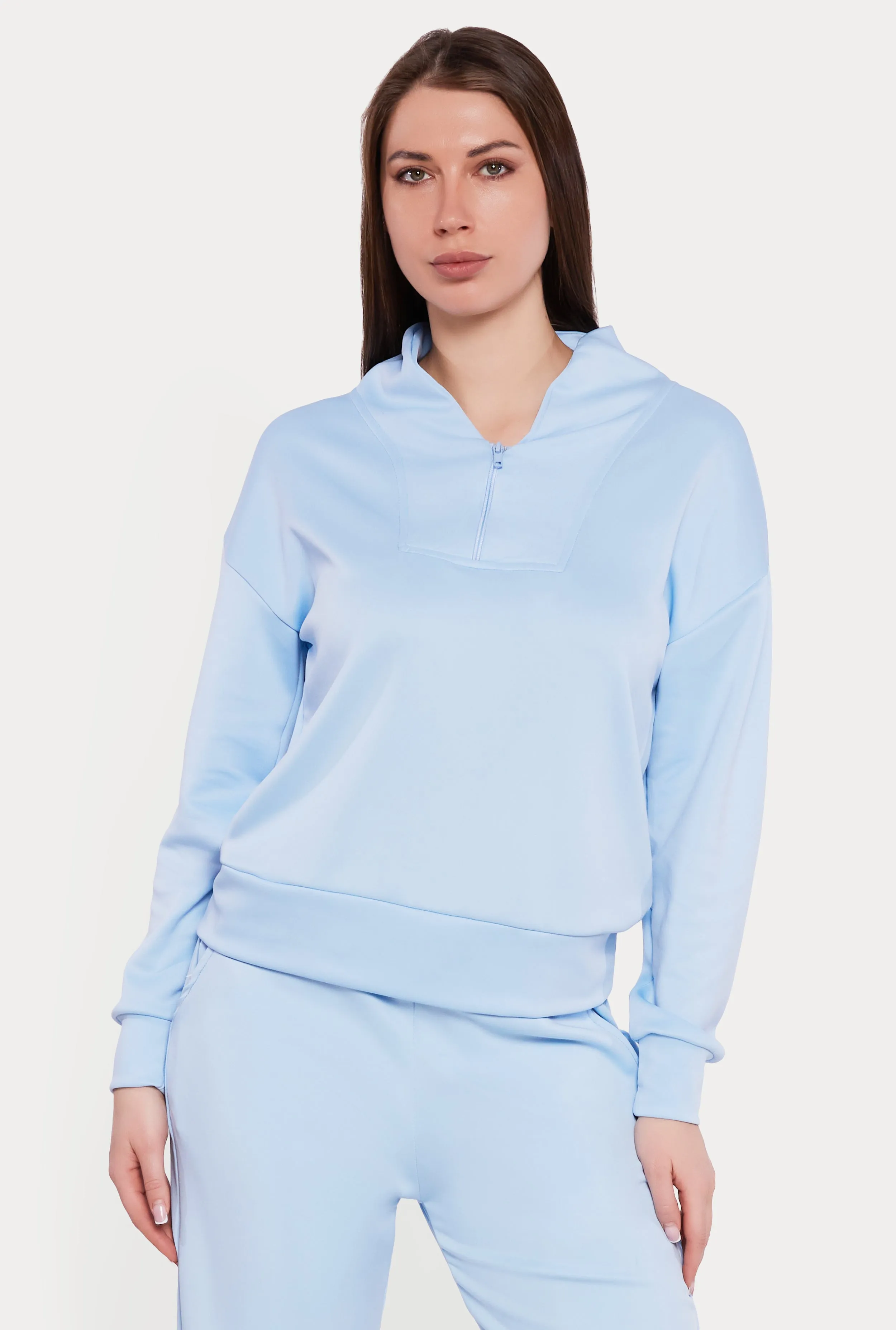 Quarter Zip Front Long Sleeve Pullover sold by Rainbow product image thumbnail 4