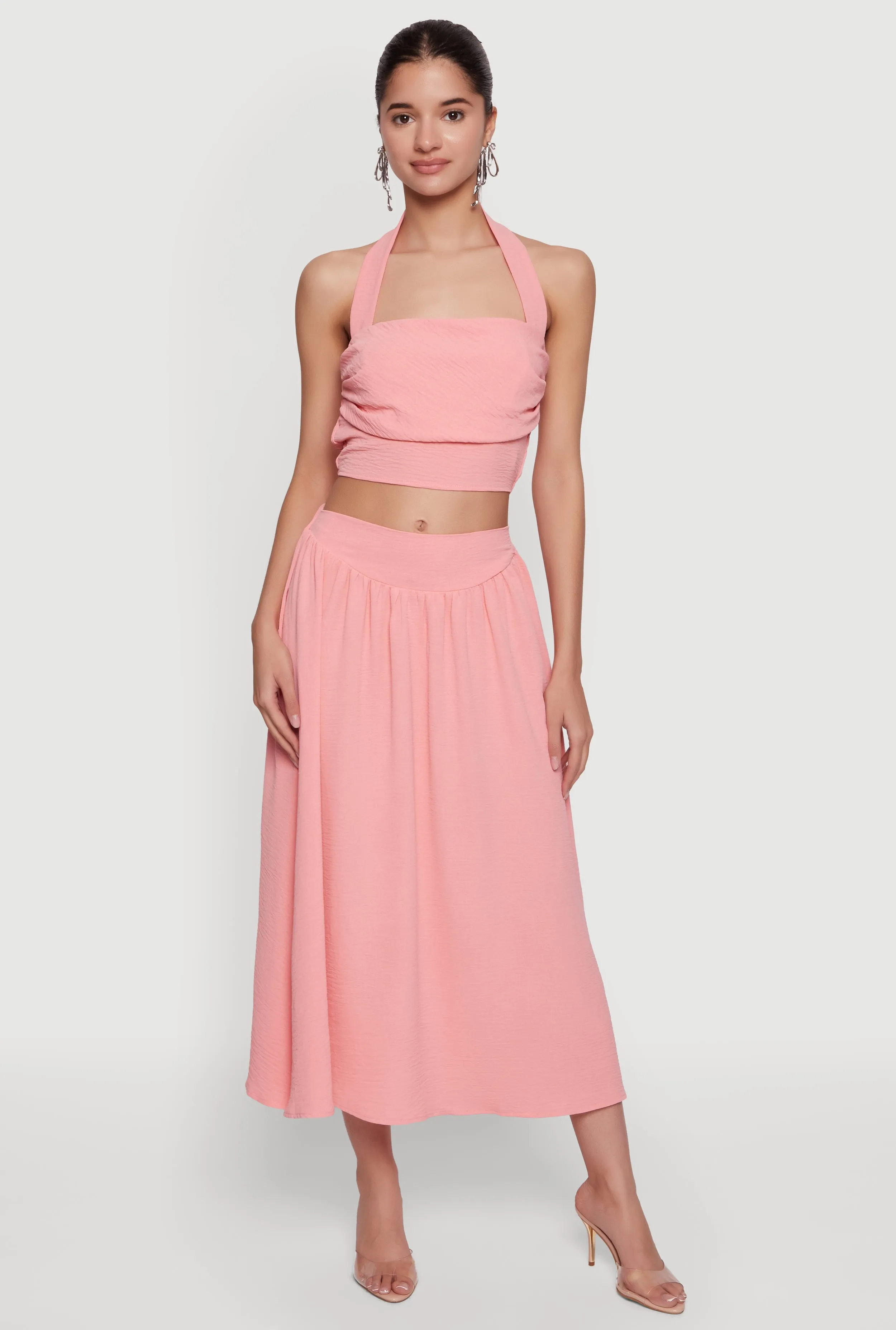 Crepe Knit High Waisted Midi Skirt sold by Rainbow product image thumbnail 2