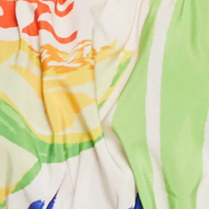 Plus Size Fruit Print Bubble Sleeve Tiered Maxi Dress sold by Rainbow product image thumbnail 4