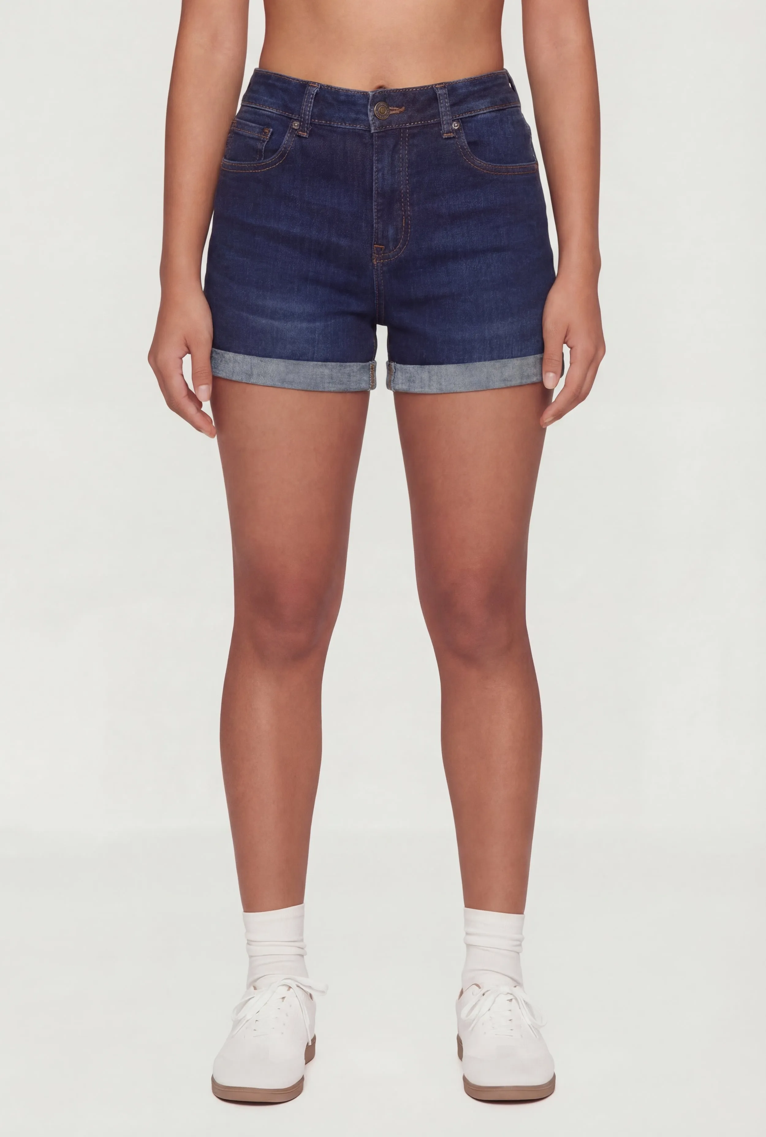 WAX Fixed Cuff Stretch Denim Shorts sold by Rainbow product image thumbnail 3