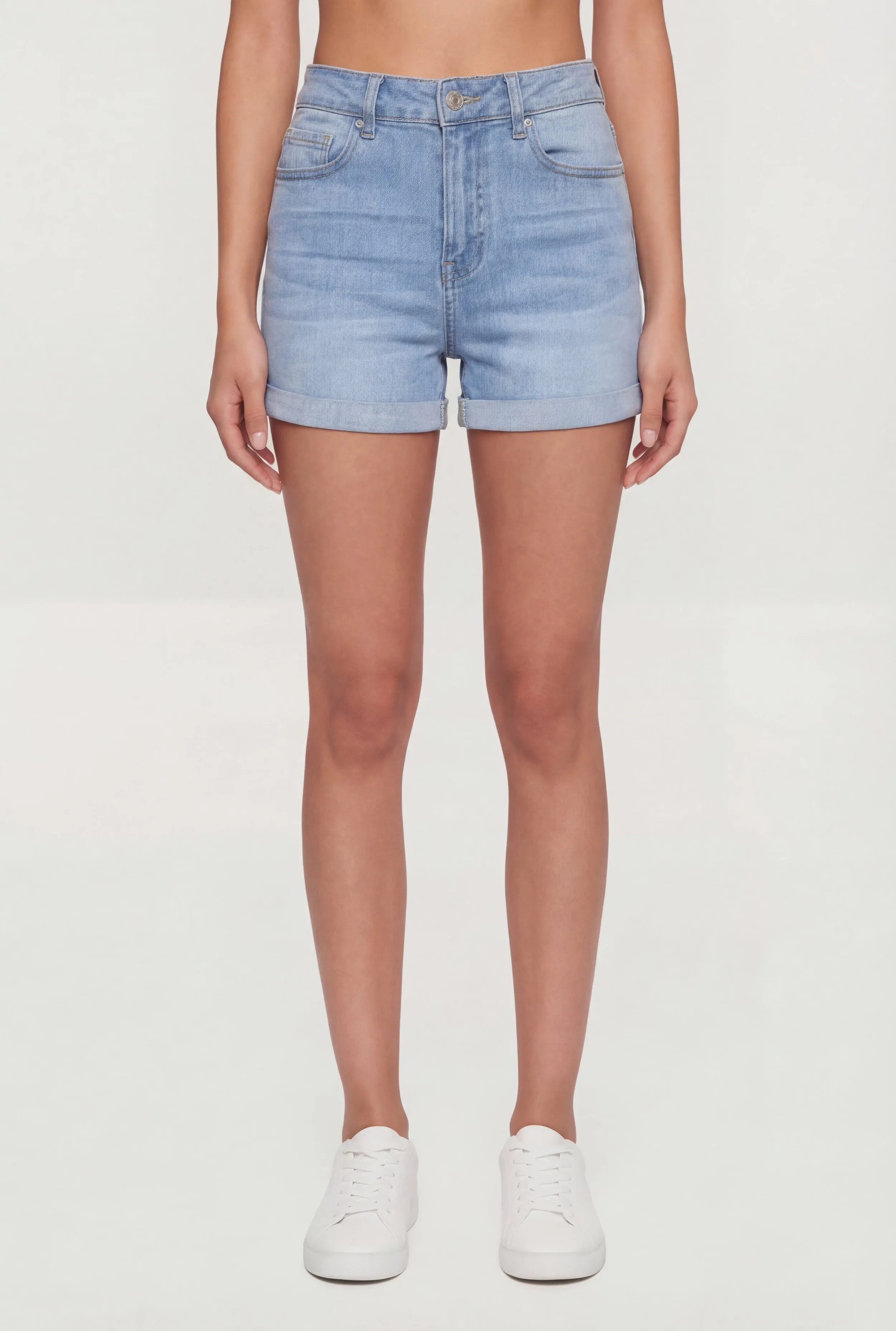 WAX Fixed Cuff Stretch Denim Shorts sold by Rainbow product image thumbnail 3